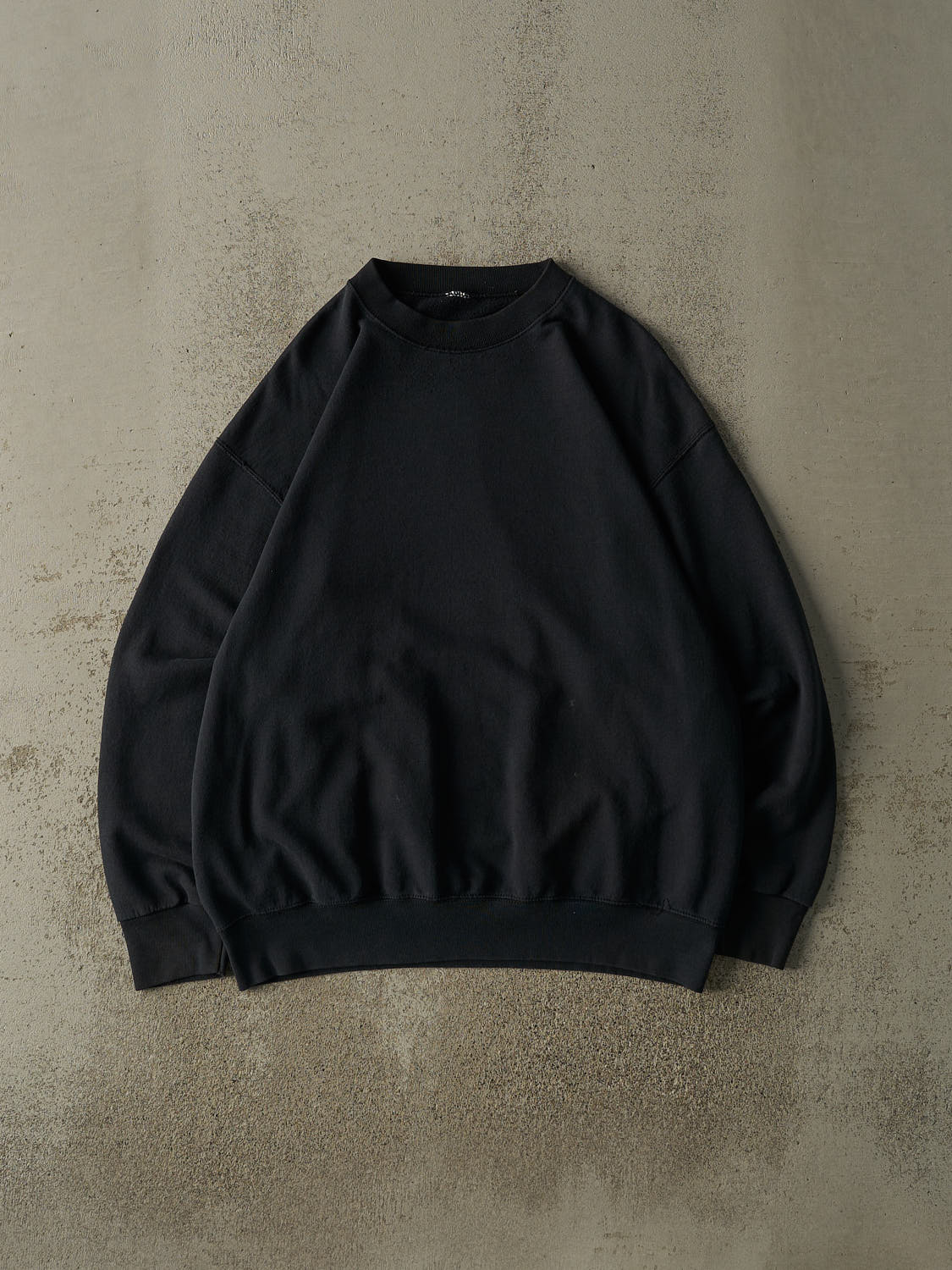 Vintage 90s Faded Black Blank Crewneck (XL)