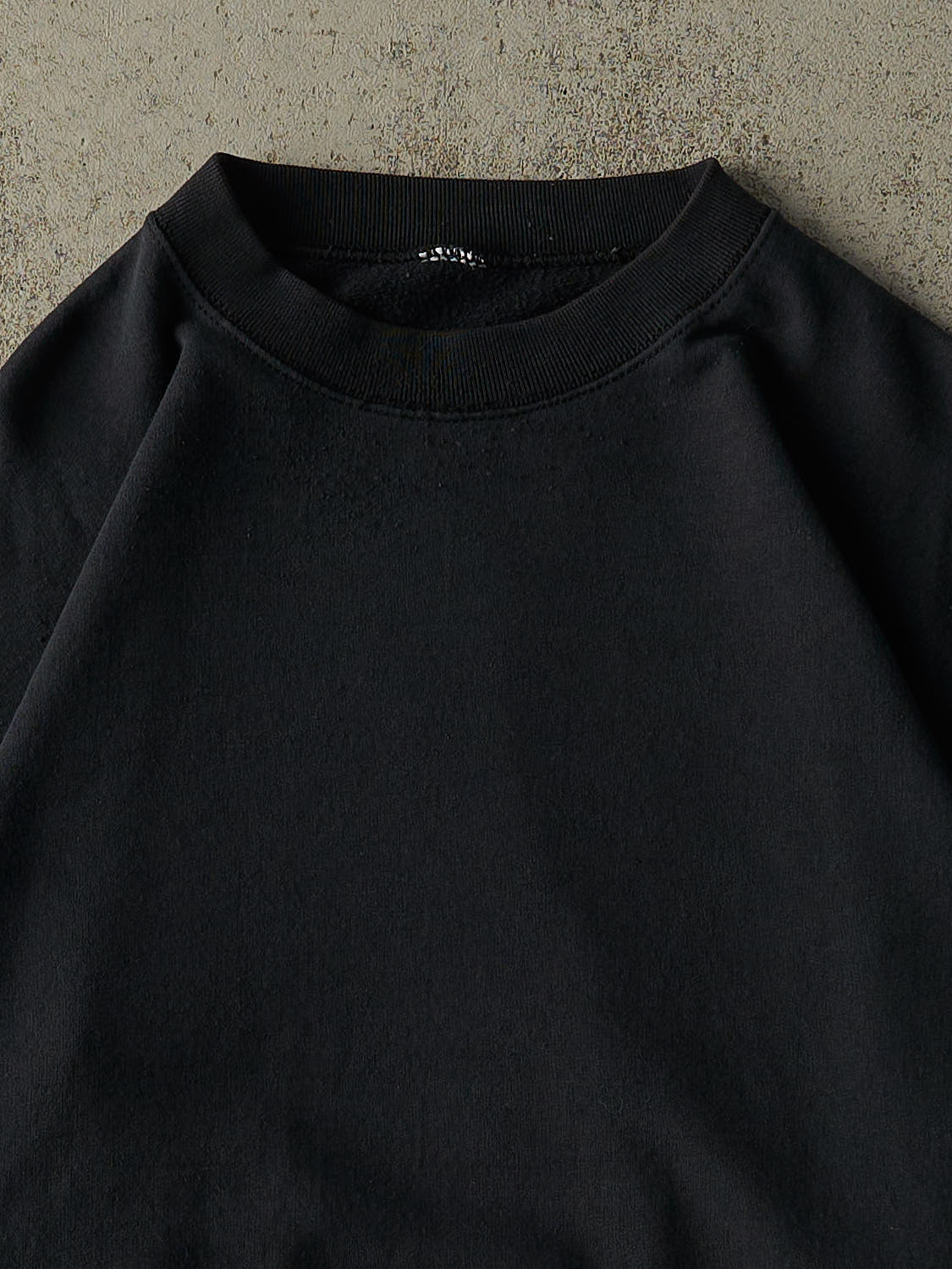 Vintage 90s Faded Black Blank Crewneck (XL)