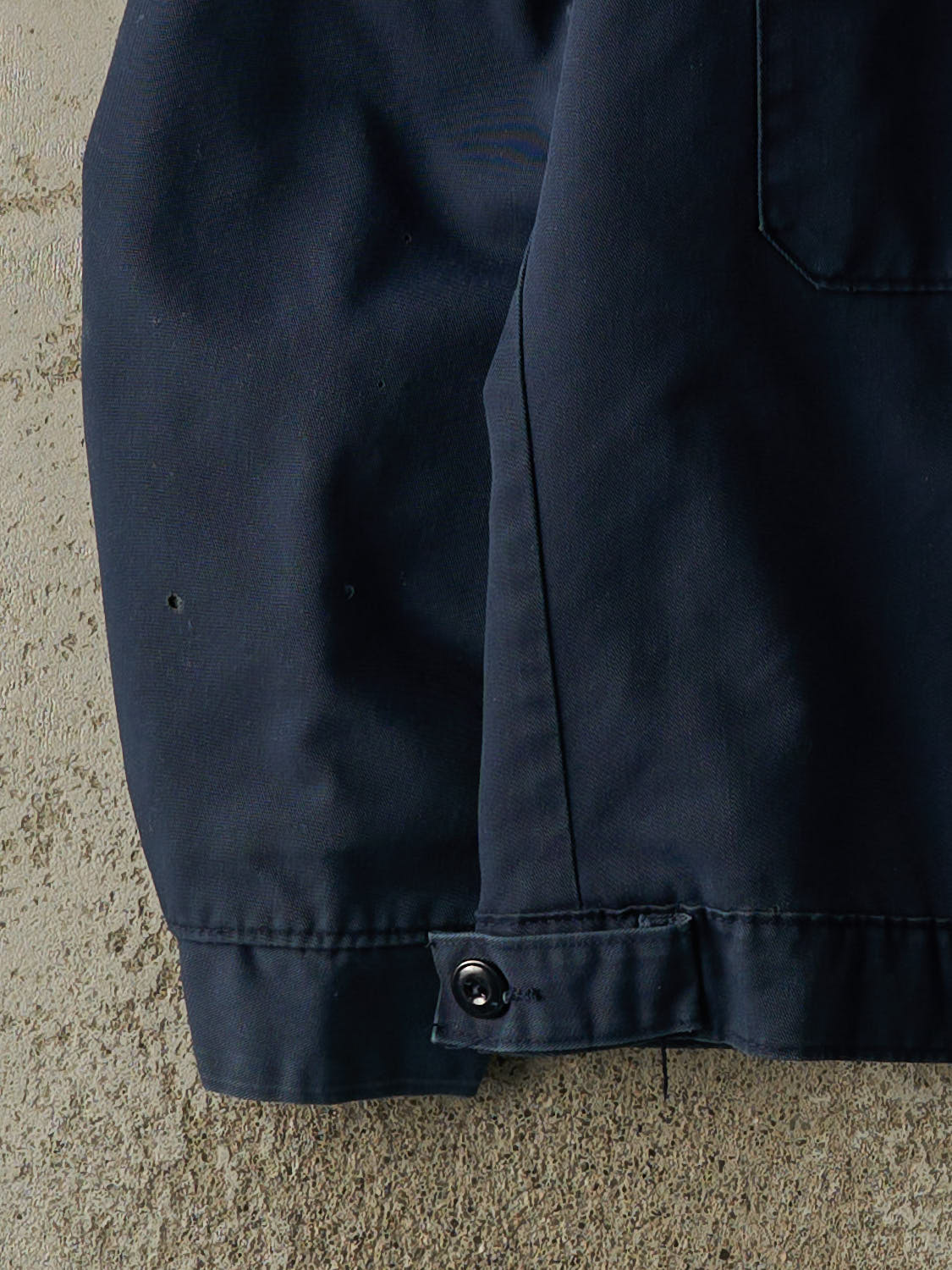 Vintage 80s Navy Blue Mechanic Work Jacket (M)