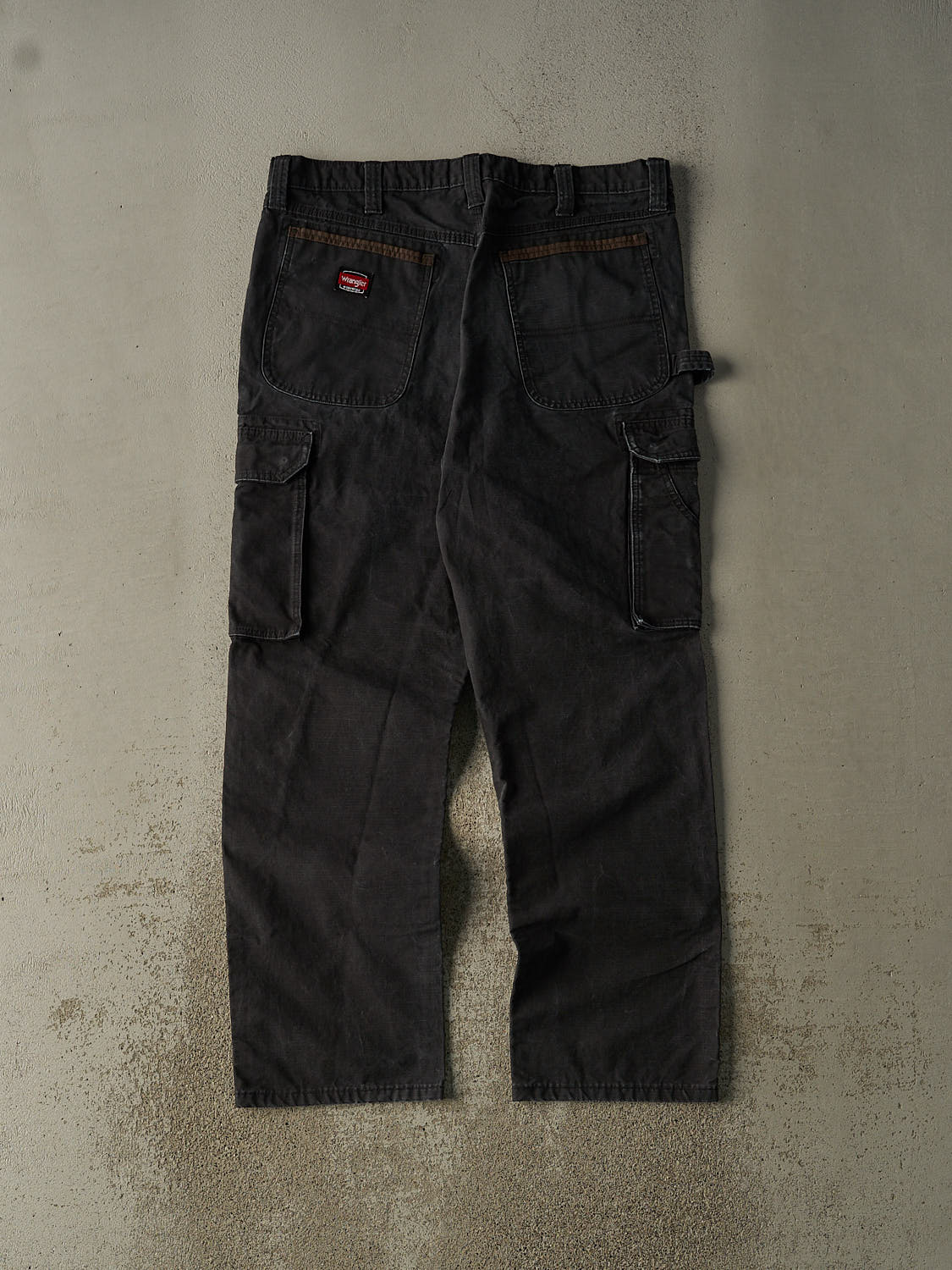 Vintage Y2K Faded Black Wrangler Double Knee Carpenter Pants (36x32)