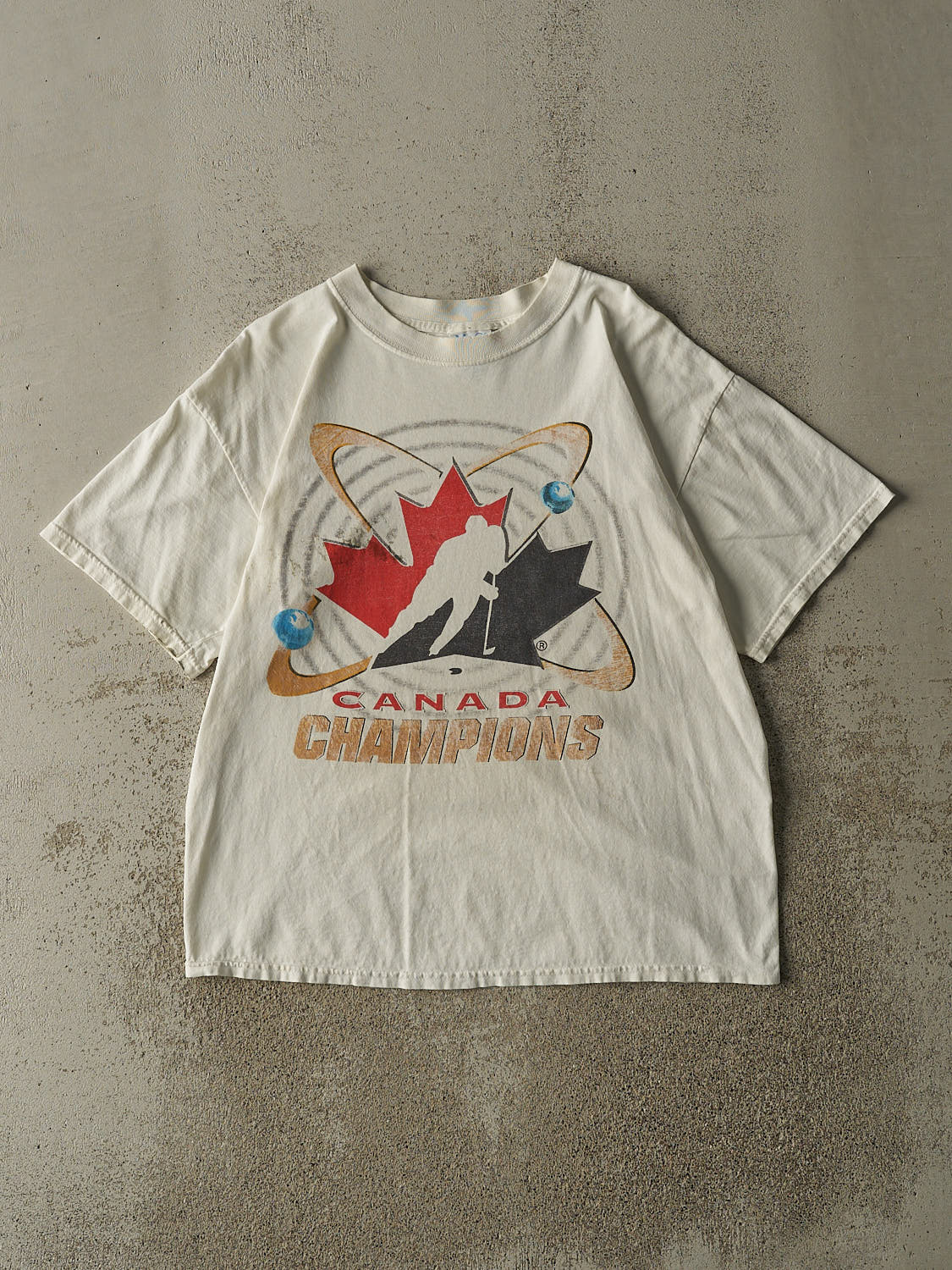 Vintage Y2K White Team Canada Champions Tee (L)