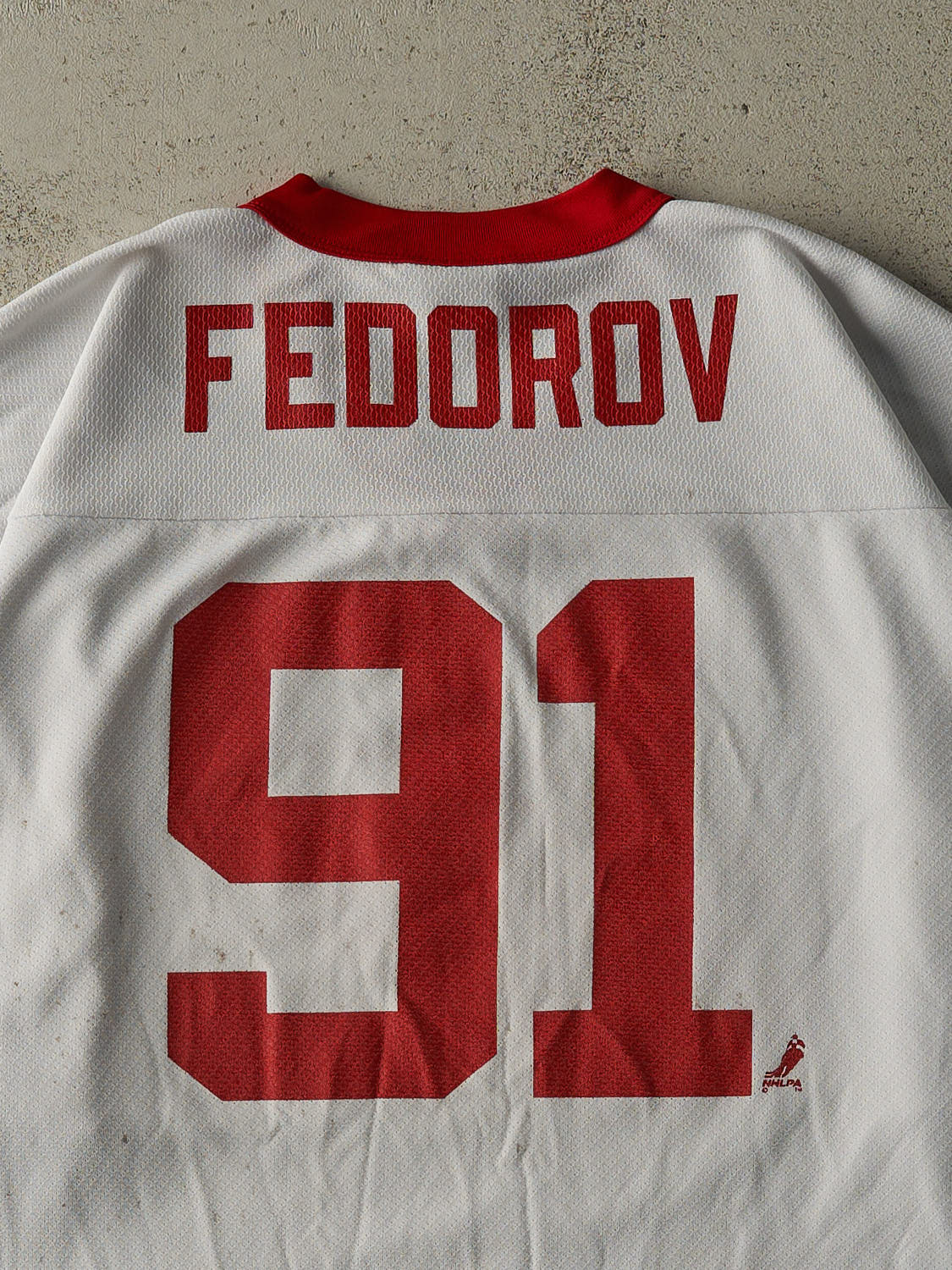 Vintage Y2K White & Red Detroit Red Wings #91 Sergei Fedorov Short Sleeve Jersey (XXL)