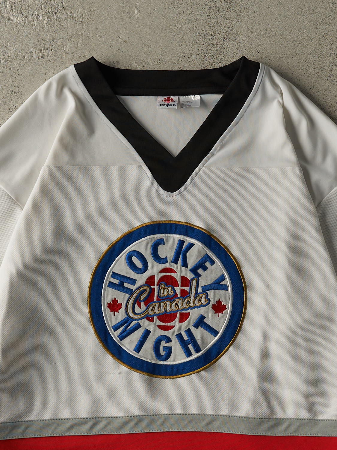 Vintage Y2K White Hockey Night in Canada Embroidered Hockey Jersey (XXL/XXXL)