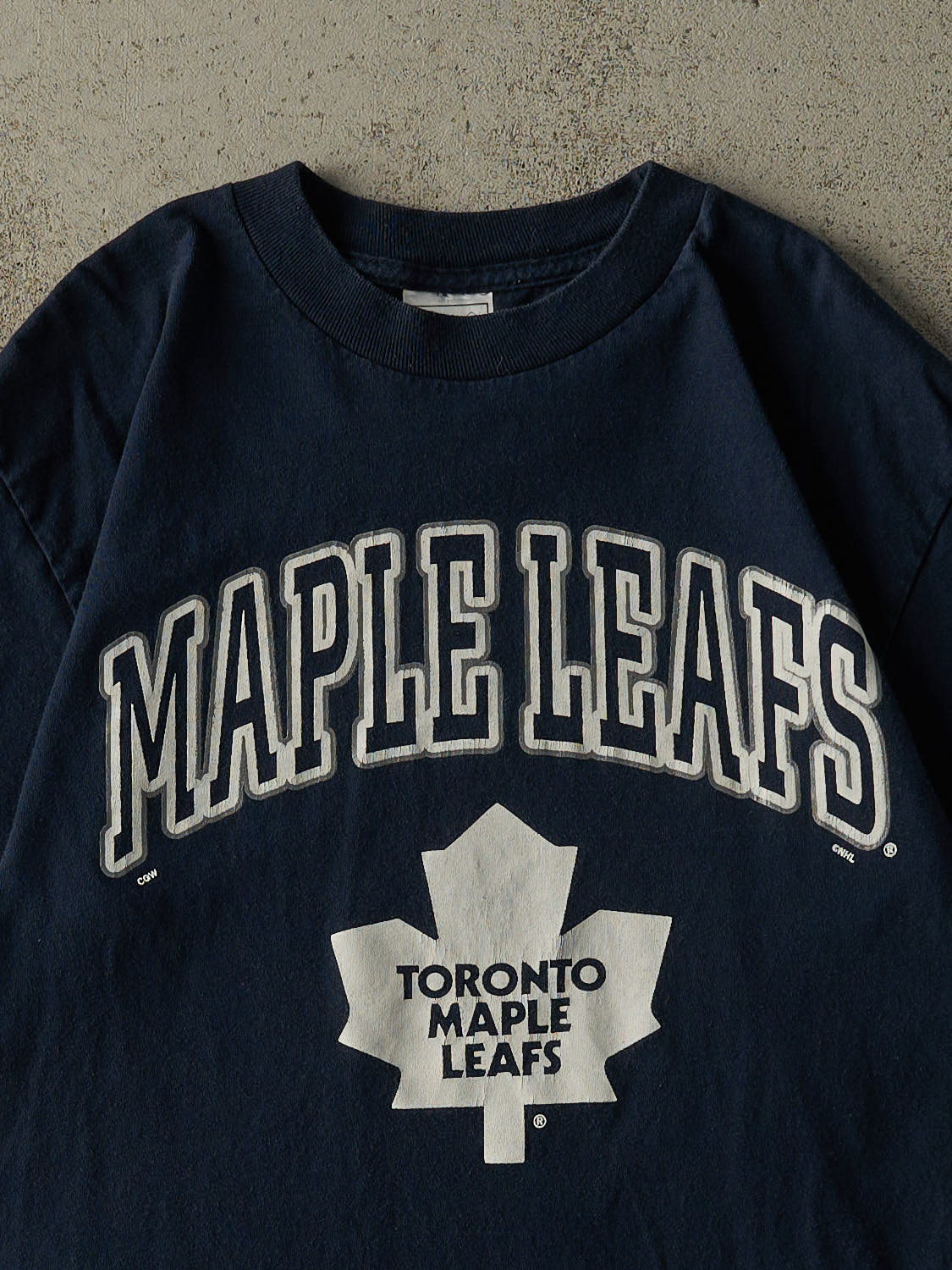 Vintage 90s Navy Blue Toronto Maple Leafs Tee (M/L)