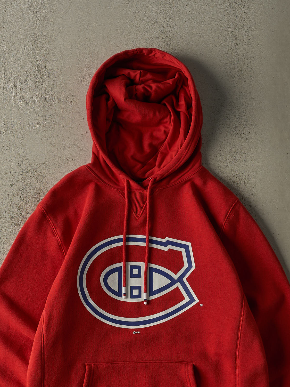 Vintage Y2K Red Montreal Canadiens Hoodie (L)