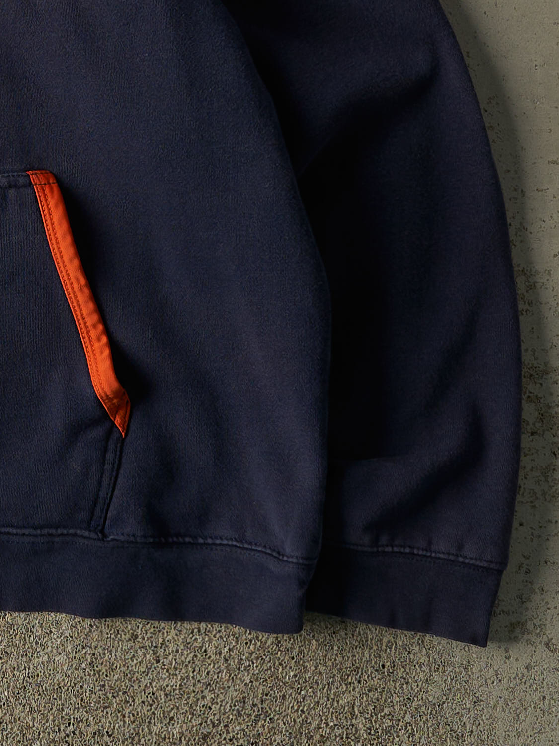 Vintage Y2K Navy Blue Edmonton Oilers Embroidered Boxy Hoodie (S/M)