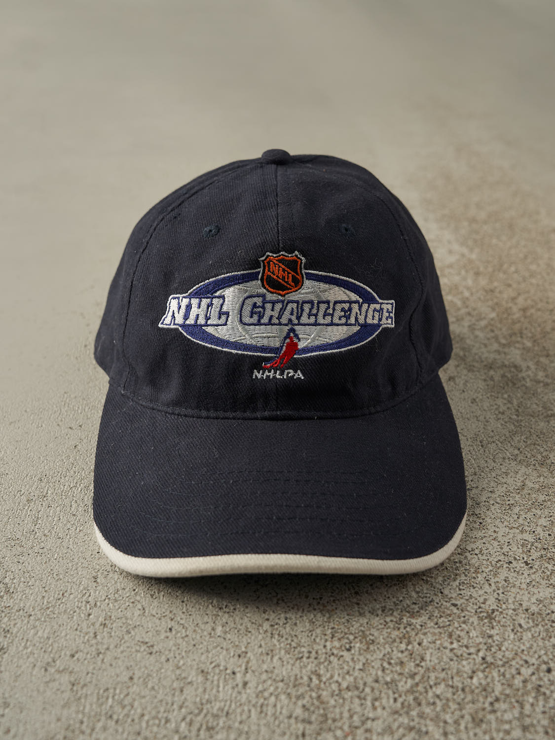 Vintage 90s Navy Blue NHL Challenge Embroidered Velcro Hat
