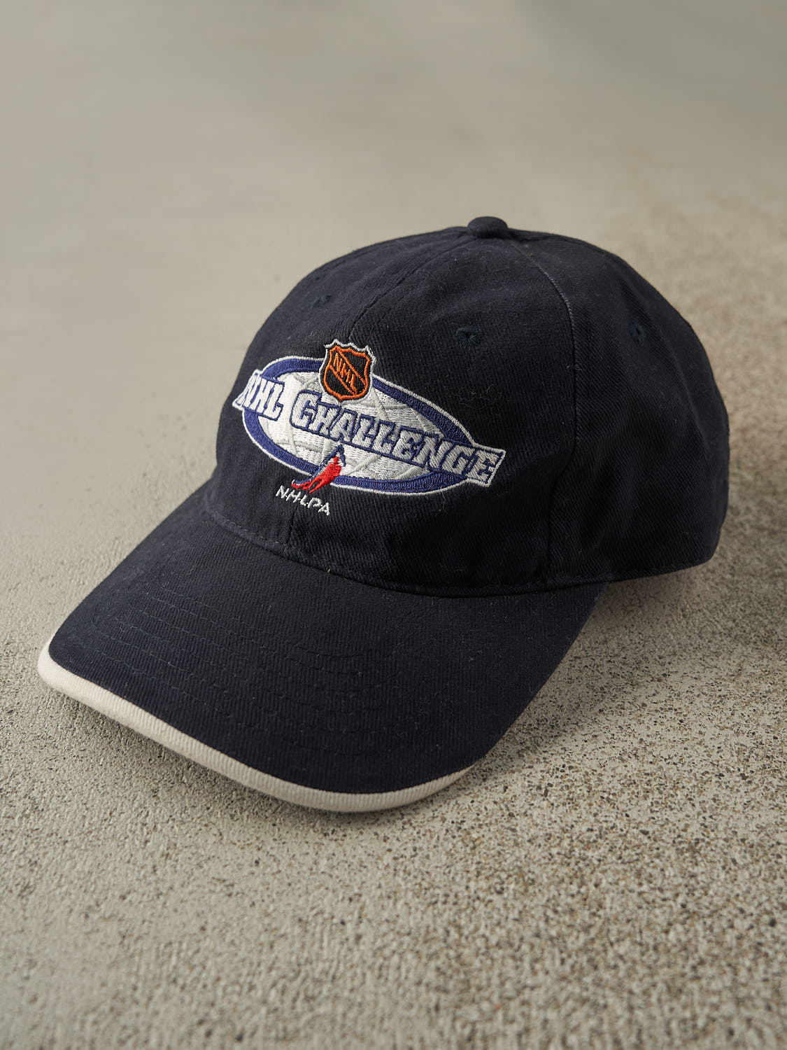 Vintage 90s Navy Blue NHL Challenge Embroidered Velcro Hat