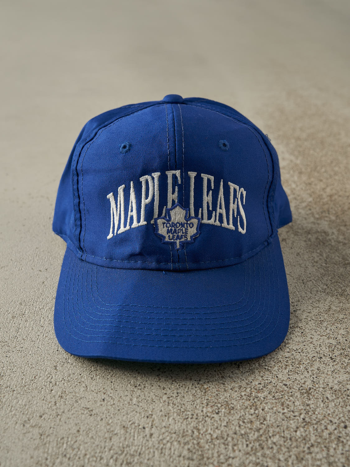 Vintage 90s Blue Toronto Maple Leafs Embroidered Snapback