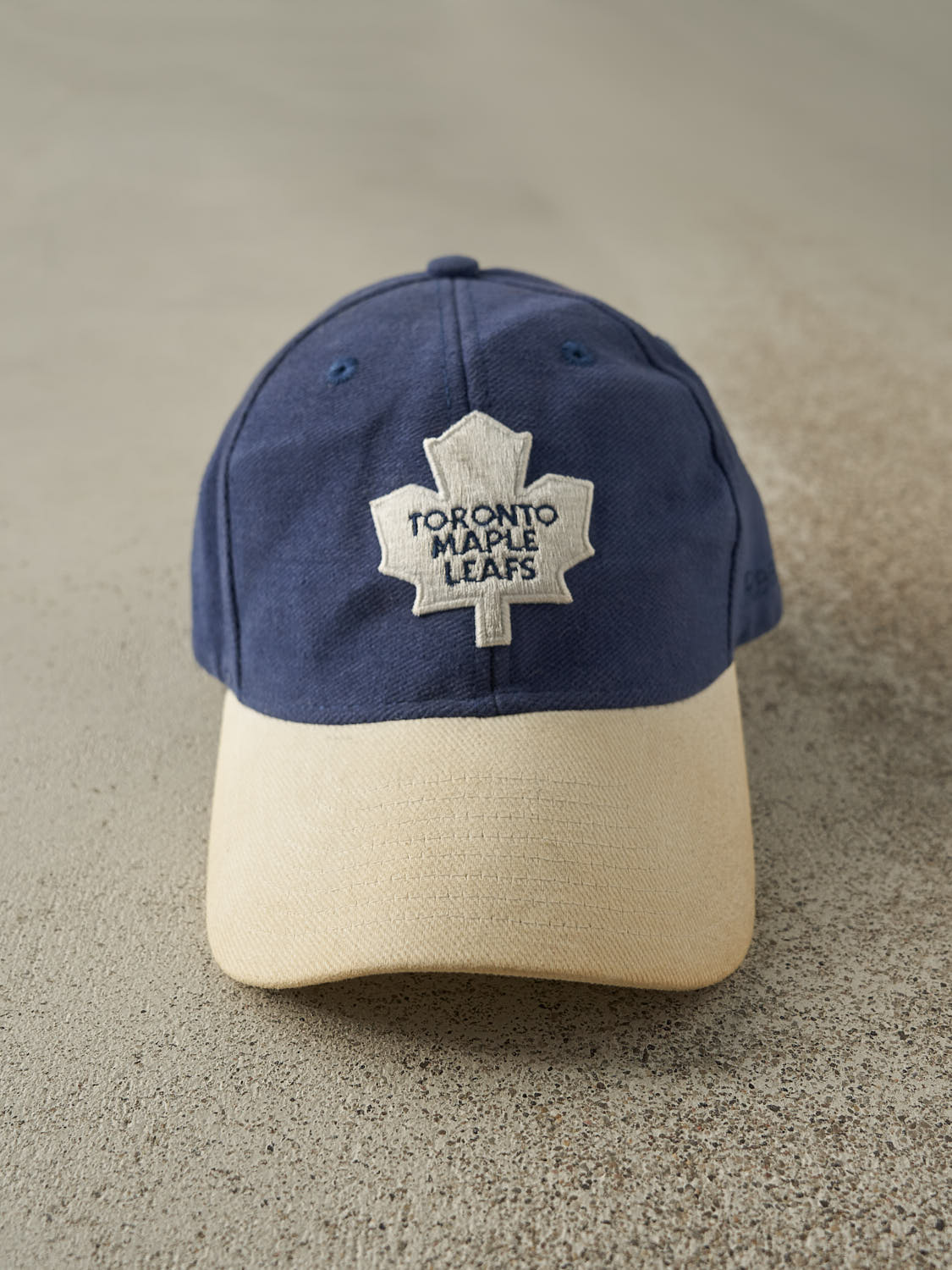 Vintage Y2K Blue & White Toronto Maple Leafs Embroidered Velcro Hat