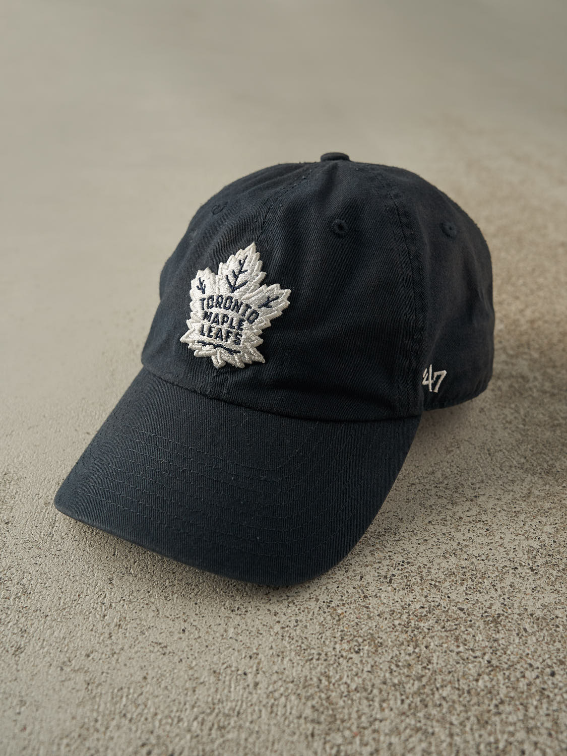 Vintage Y2K Navy Blue Toronto Maple Leafs Embroidered Strapback