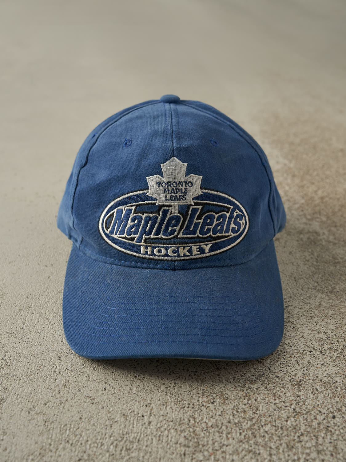 Vintage 90s Blue Toronto Maple Leafs Starter Embroidered Velcro Hat