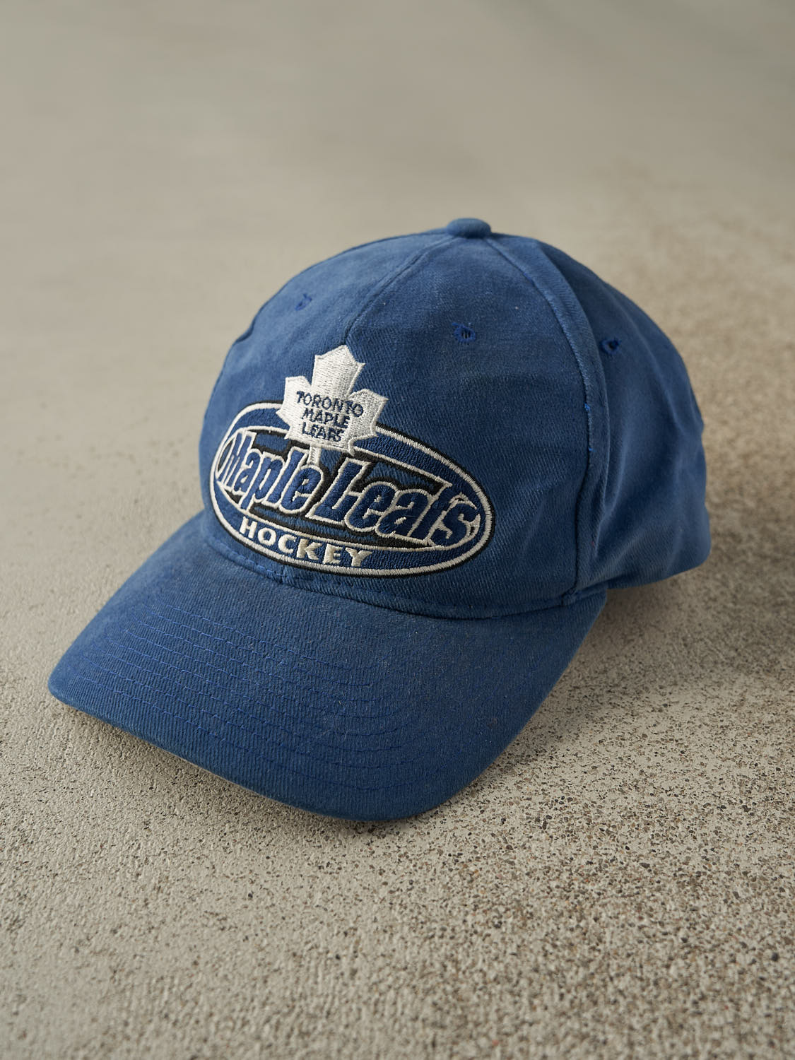 Vintage 90s Blue Toronto Maple Leafs Starter Embroidered Velcro Hat