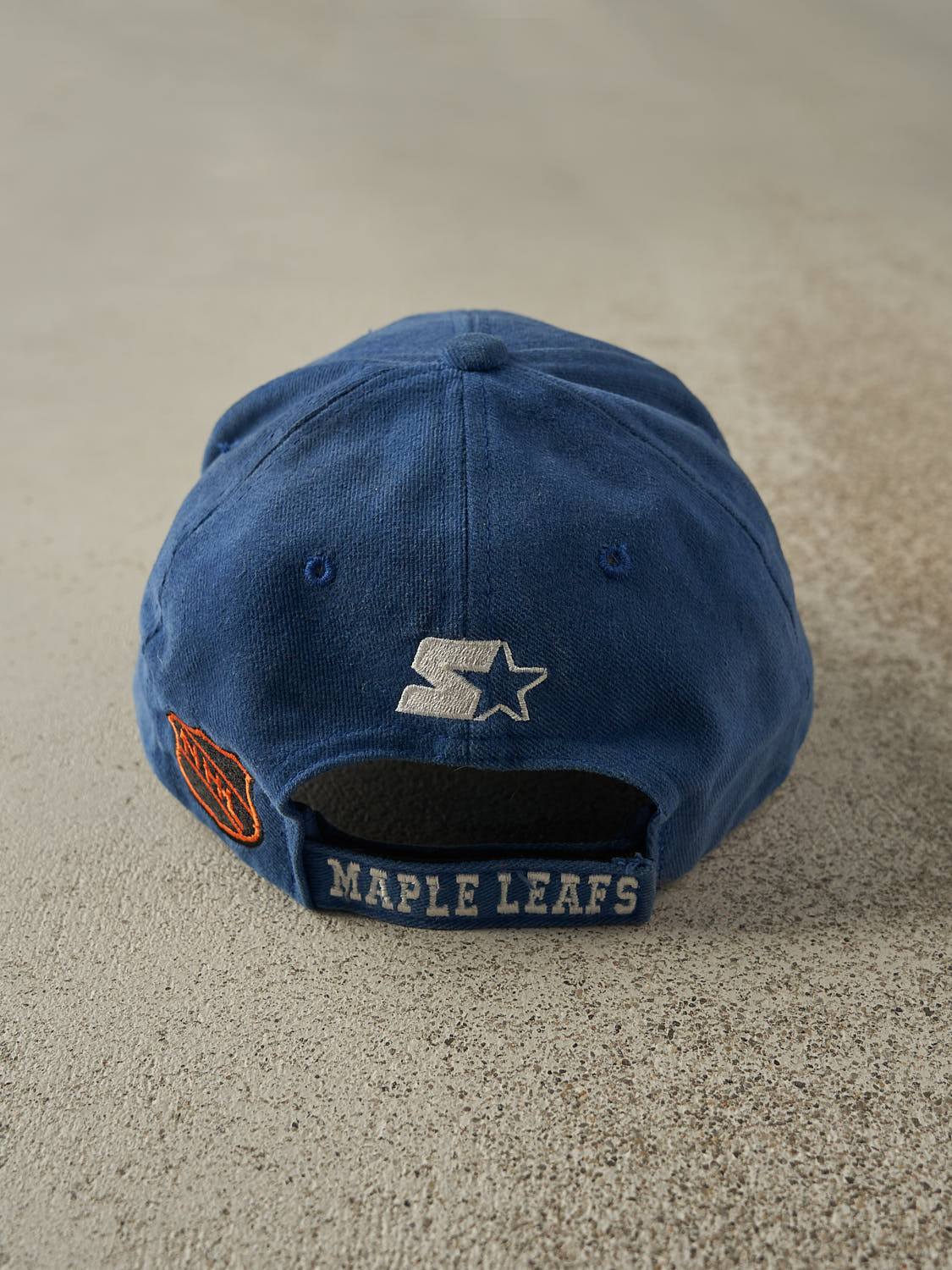 Vintage 90s Blue Toronto Maple Leafs Starter Embroidered Velcro Hat