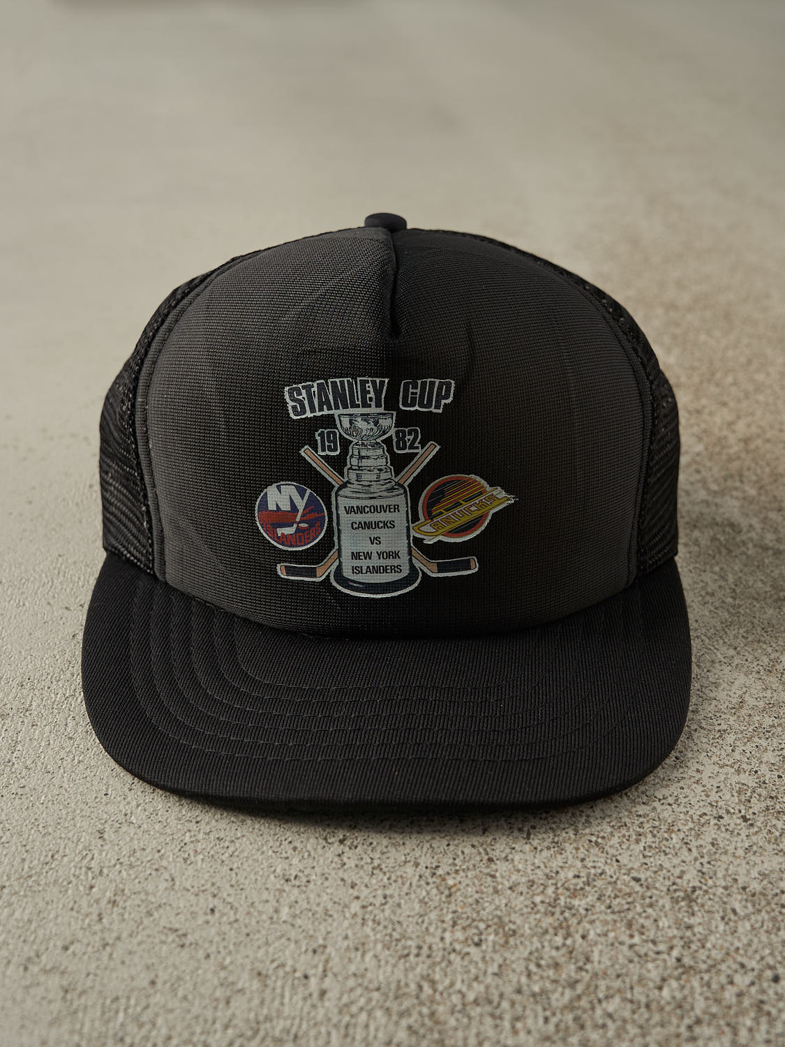 Vintage 82' Black Stanley Cup Finals Foam Trucker Youth Hat