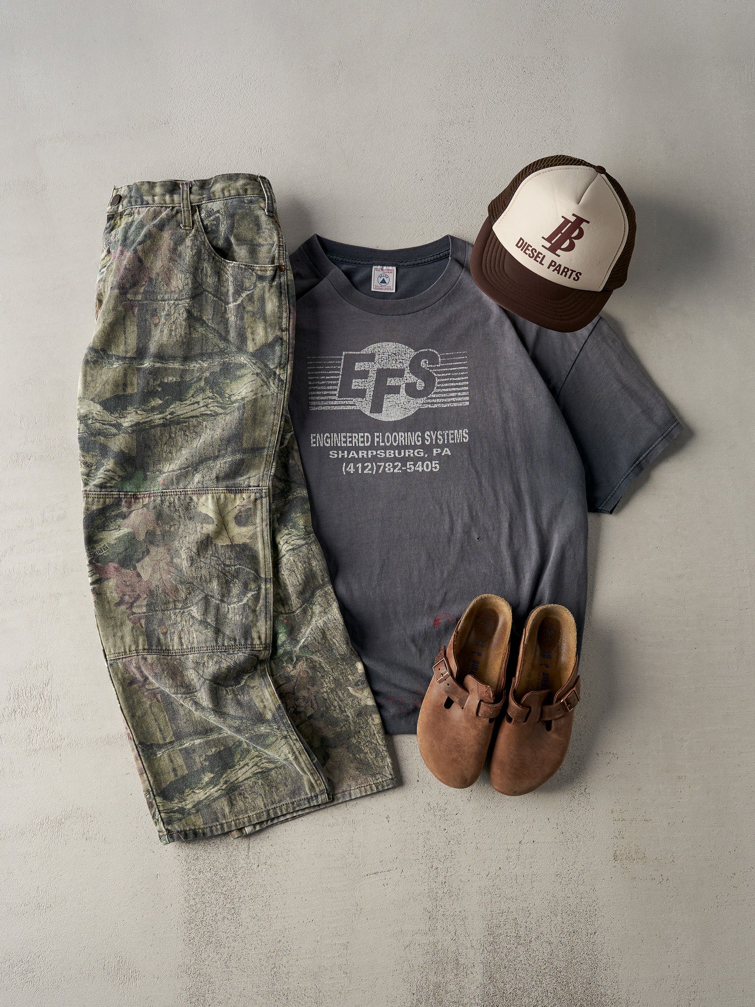 Vintage 90s Camo Break Up Infinity x Mossy Oak Double Knee Pants (36x27)