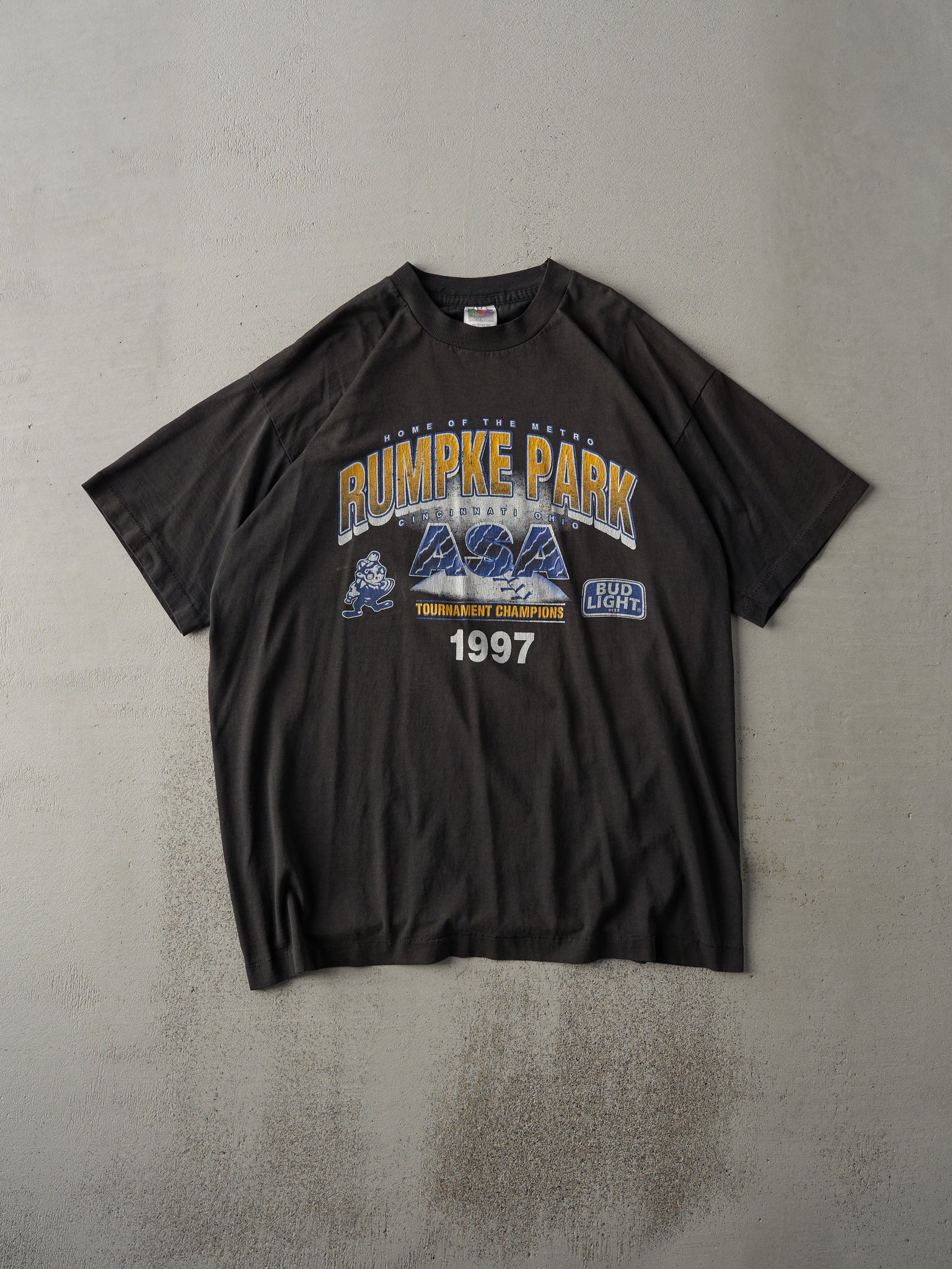 Vintage 97' Black Rumpke Park Softball Champions Single Stitch Tee (M/L)