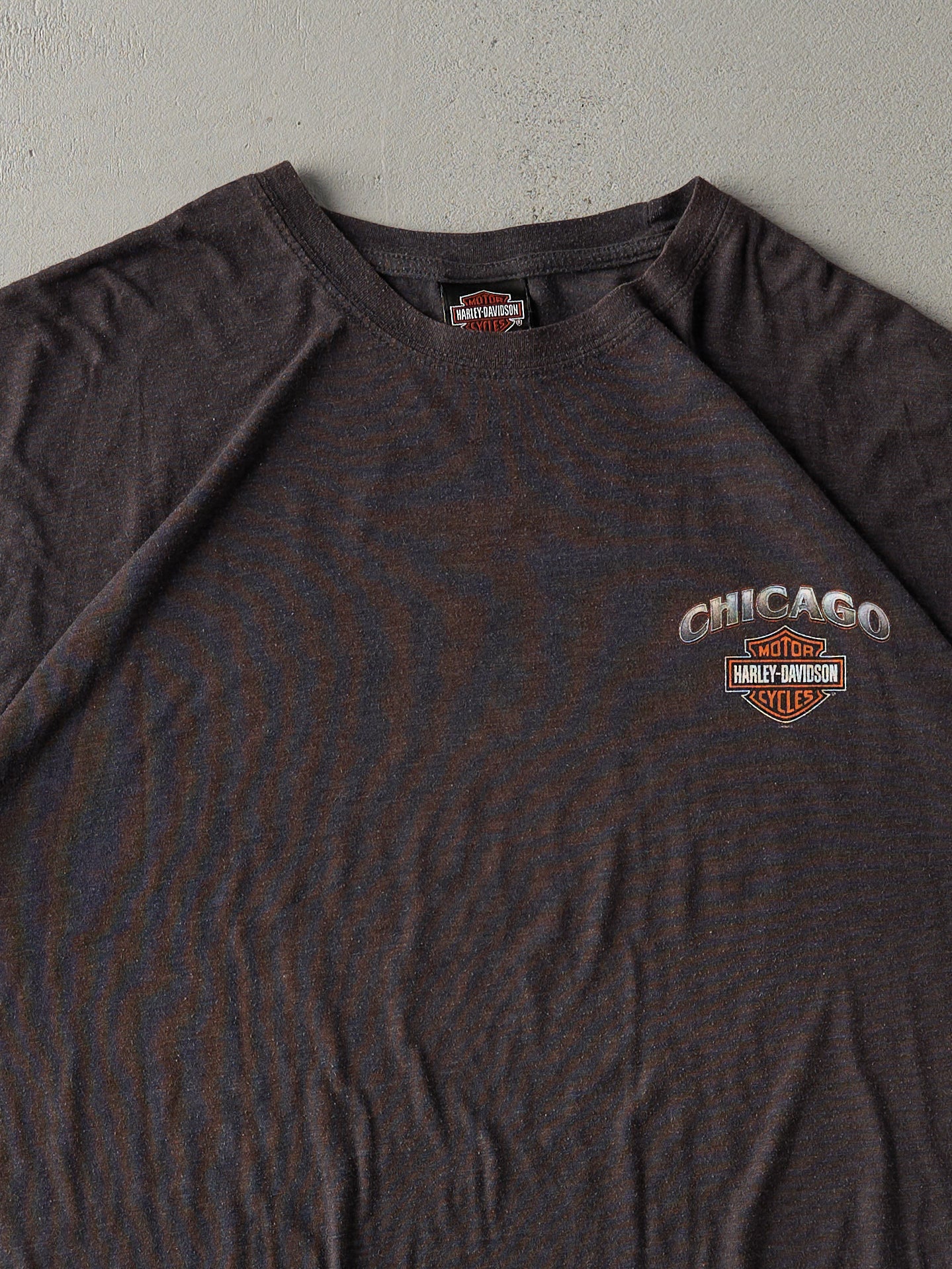 Y2K Charcoal Grey Chicago Harley Davidson Tee (XXL)