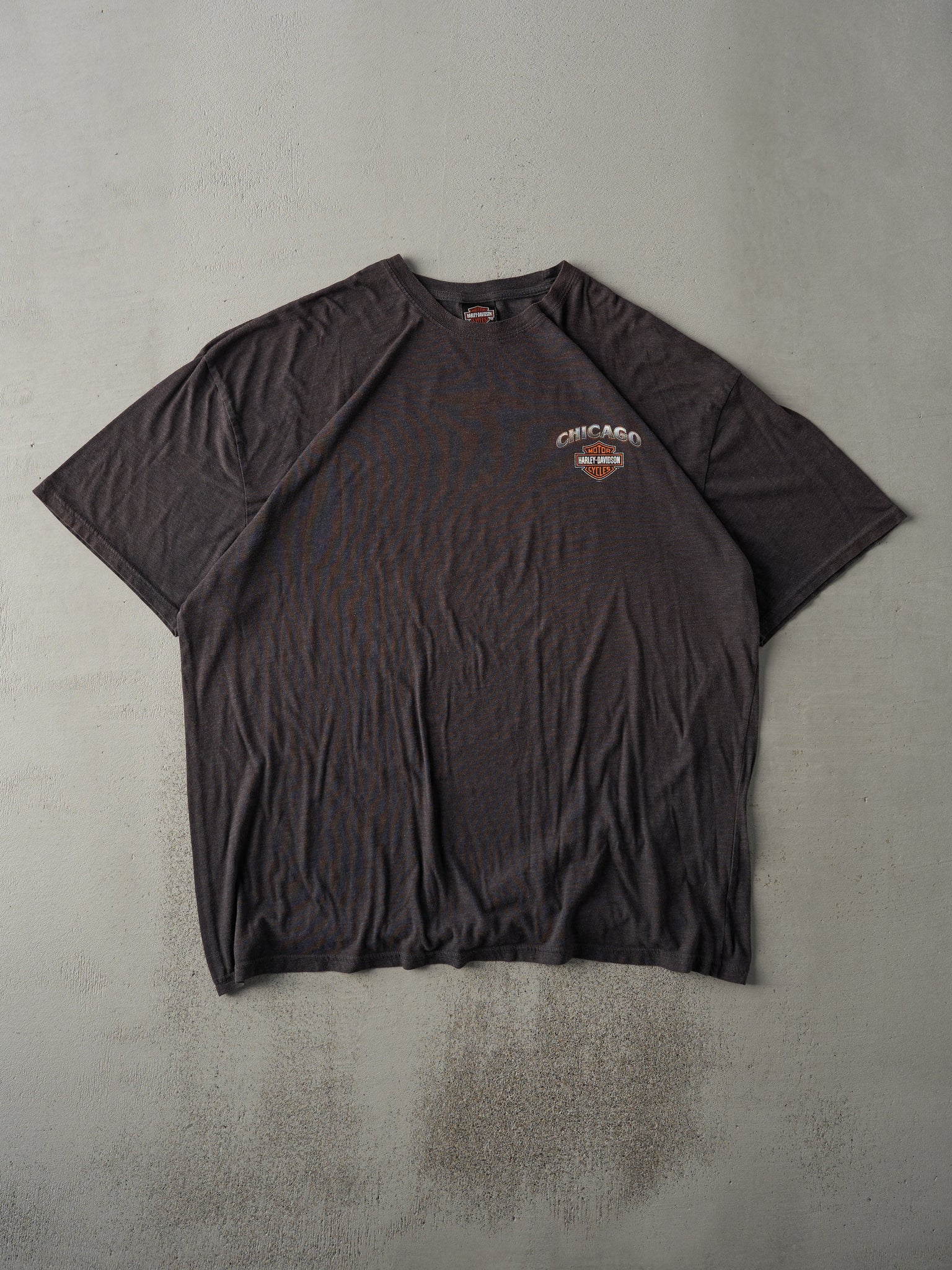 Y2K Charcoal Grey Chicago Harley Davidson Tee (XXL)