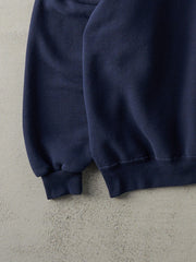 Vintage 90's Navy Blue Hancock Embroidered Logo Crewneck (L)