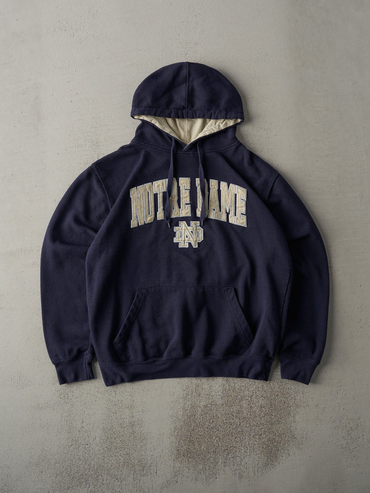 Vintage Y2K Navy Notre Dame University Hoodie (M)