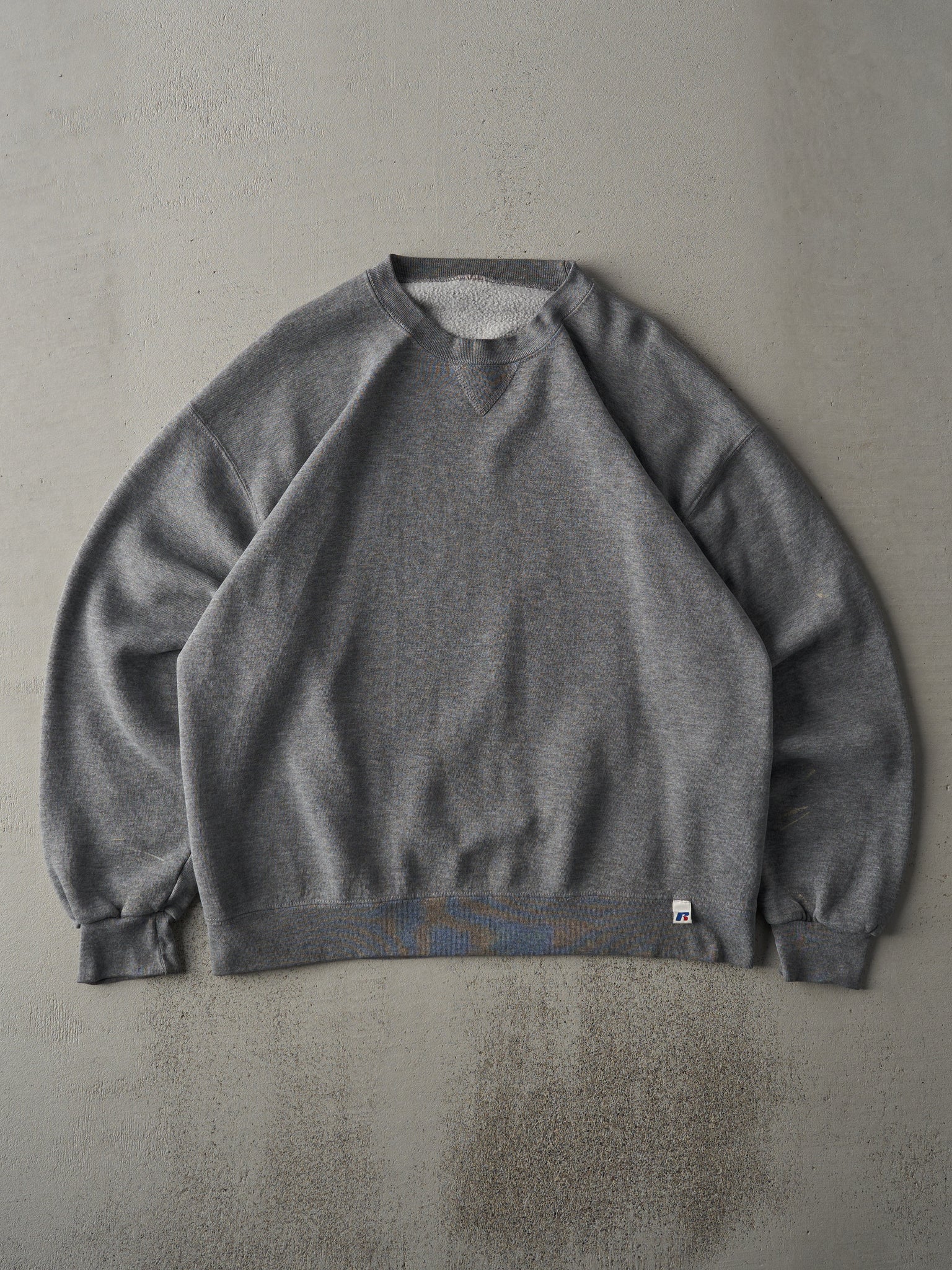 Vintage 90s Grey Russell Athletics Blank Crewneck (L)