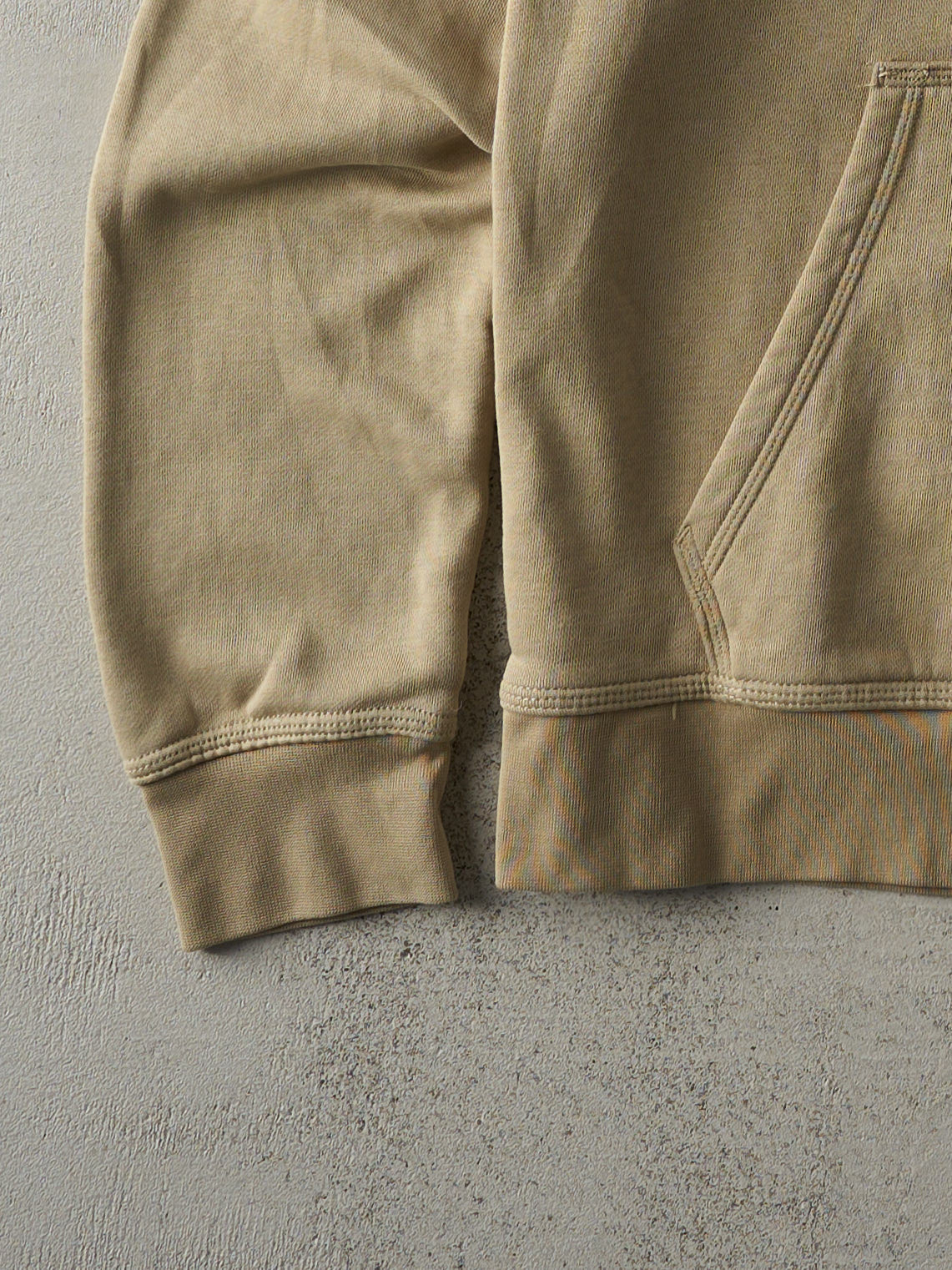 Vintage Y2K Beige Nike Embroidered Swoosh Hoodie (M)