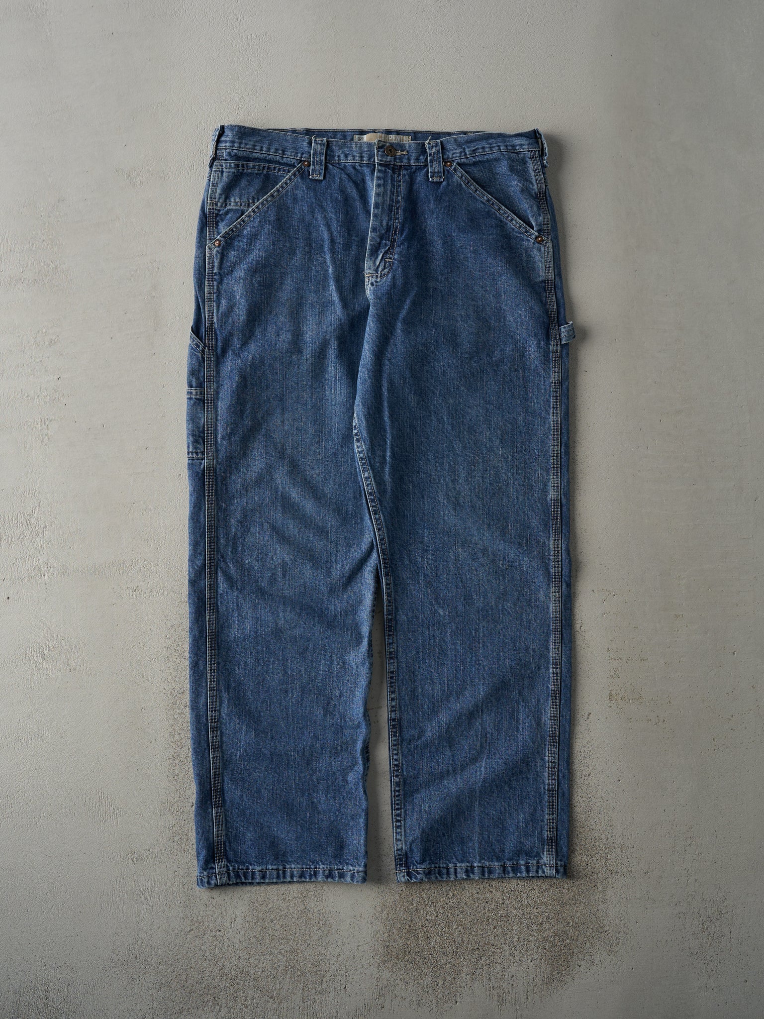 Vintage 90s Dark Wash Denim Lee Dungaree Carpenter Pants (36x30.5)