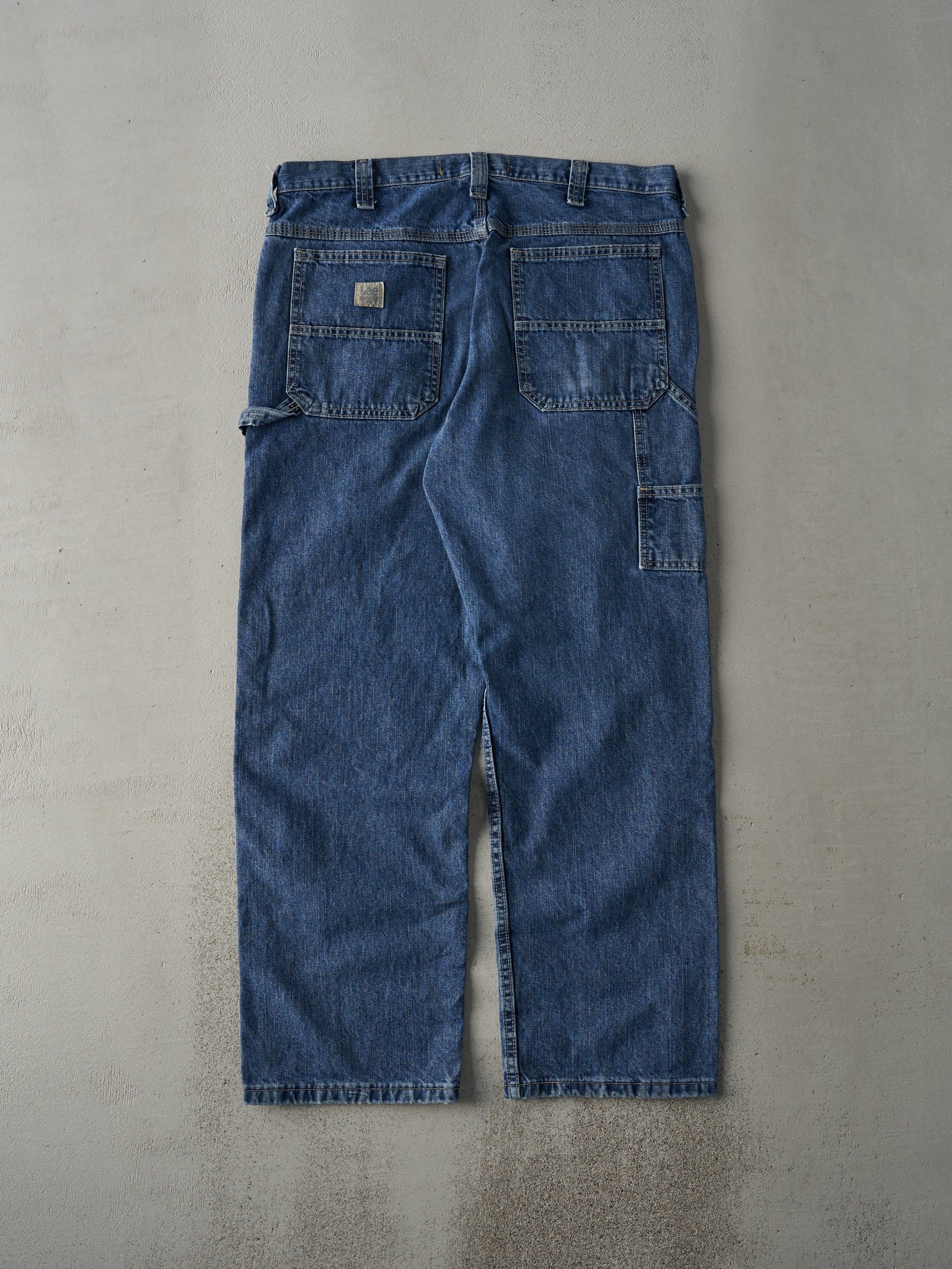 Vintage 90s Dark Wash Denim Lee Dungaree Carpenter Pants (36x30.5)