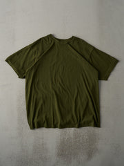 Vintage 90s Army Green Blank Tee (M/L)