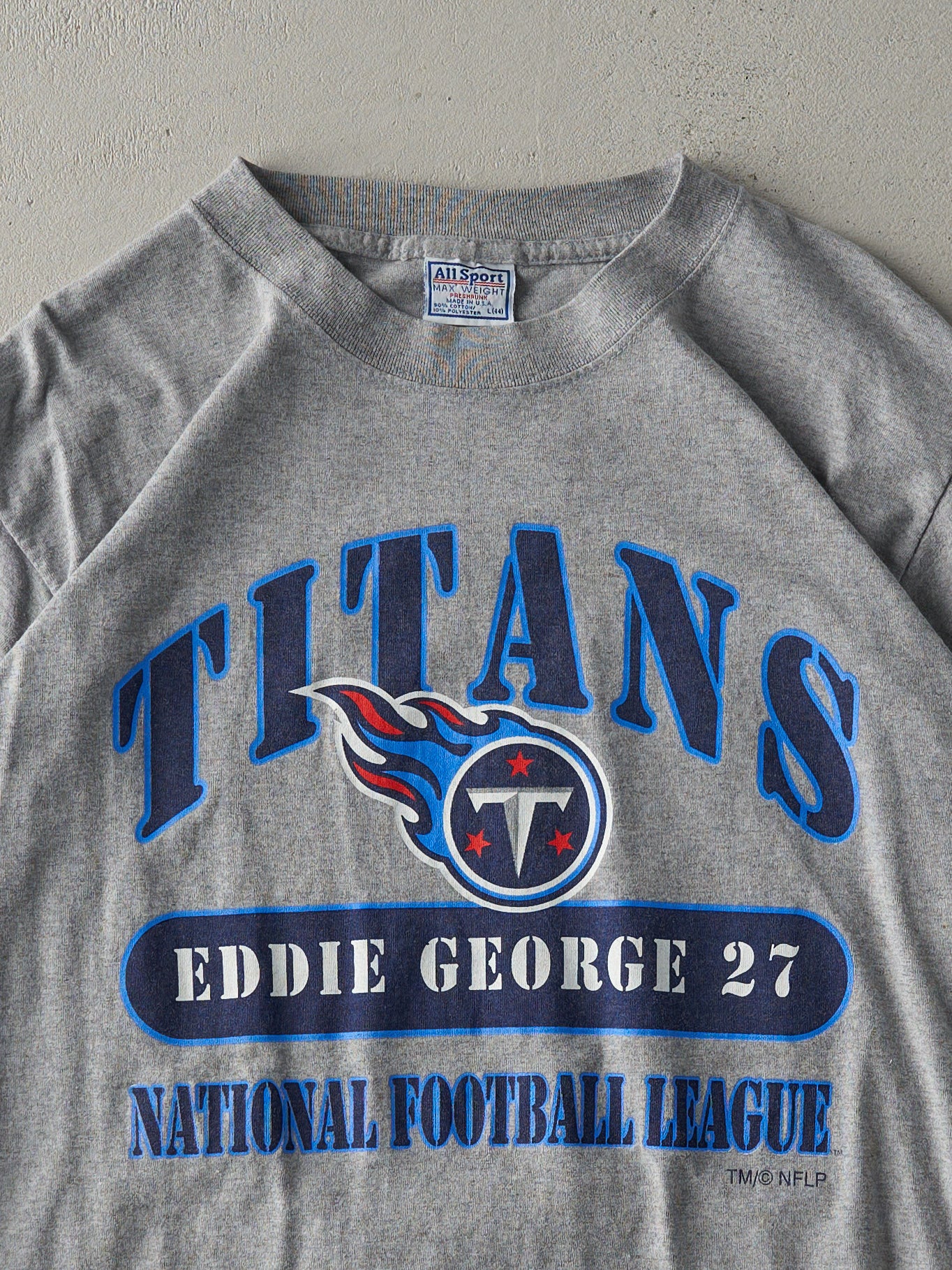 Vintage 00' Grey Eddie George Tennessee Titans Tee (M)