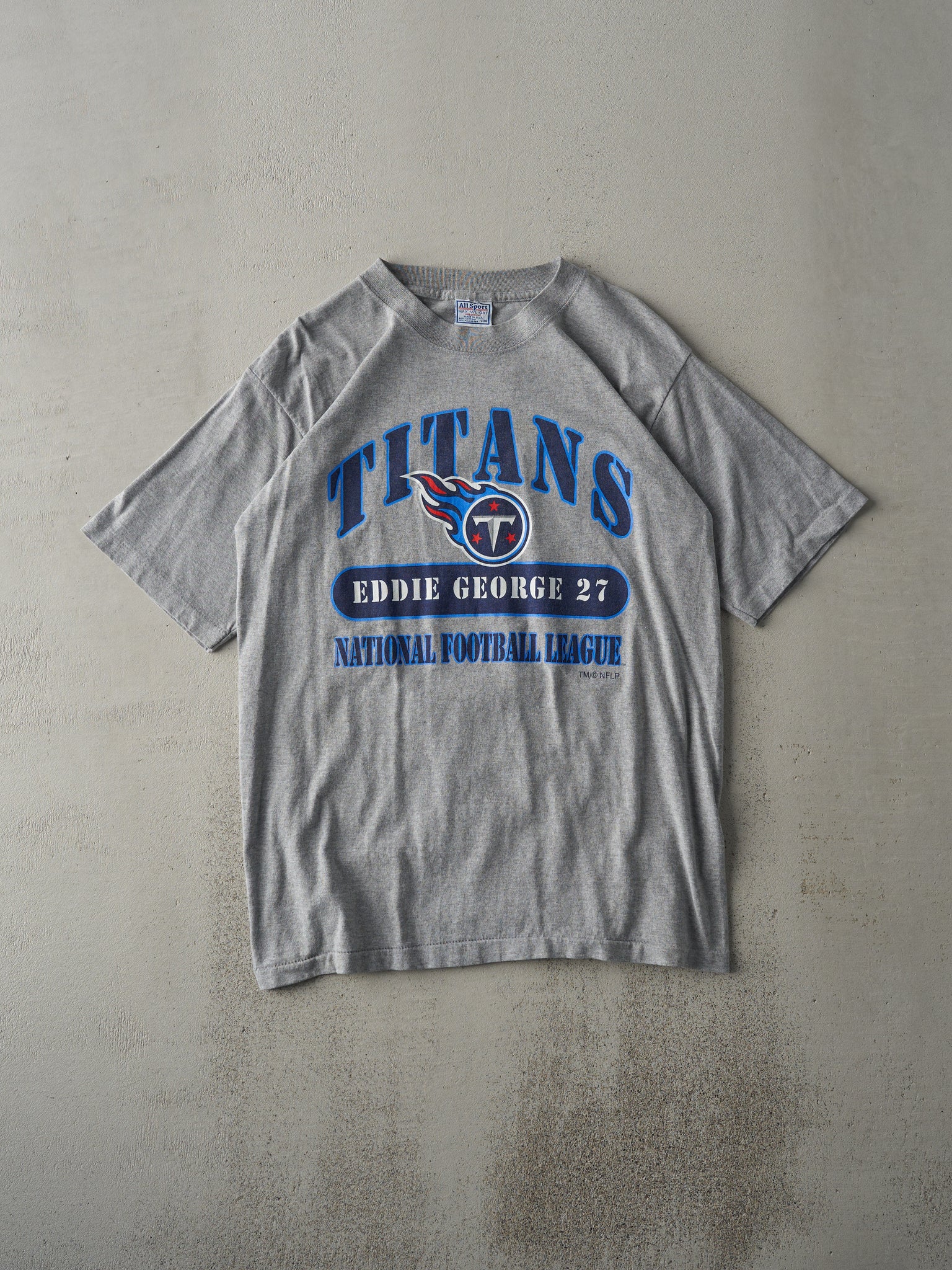 Vintage 00' Grey Eddie George Tennessee Titans Tee (M)