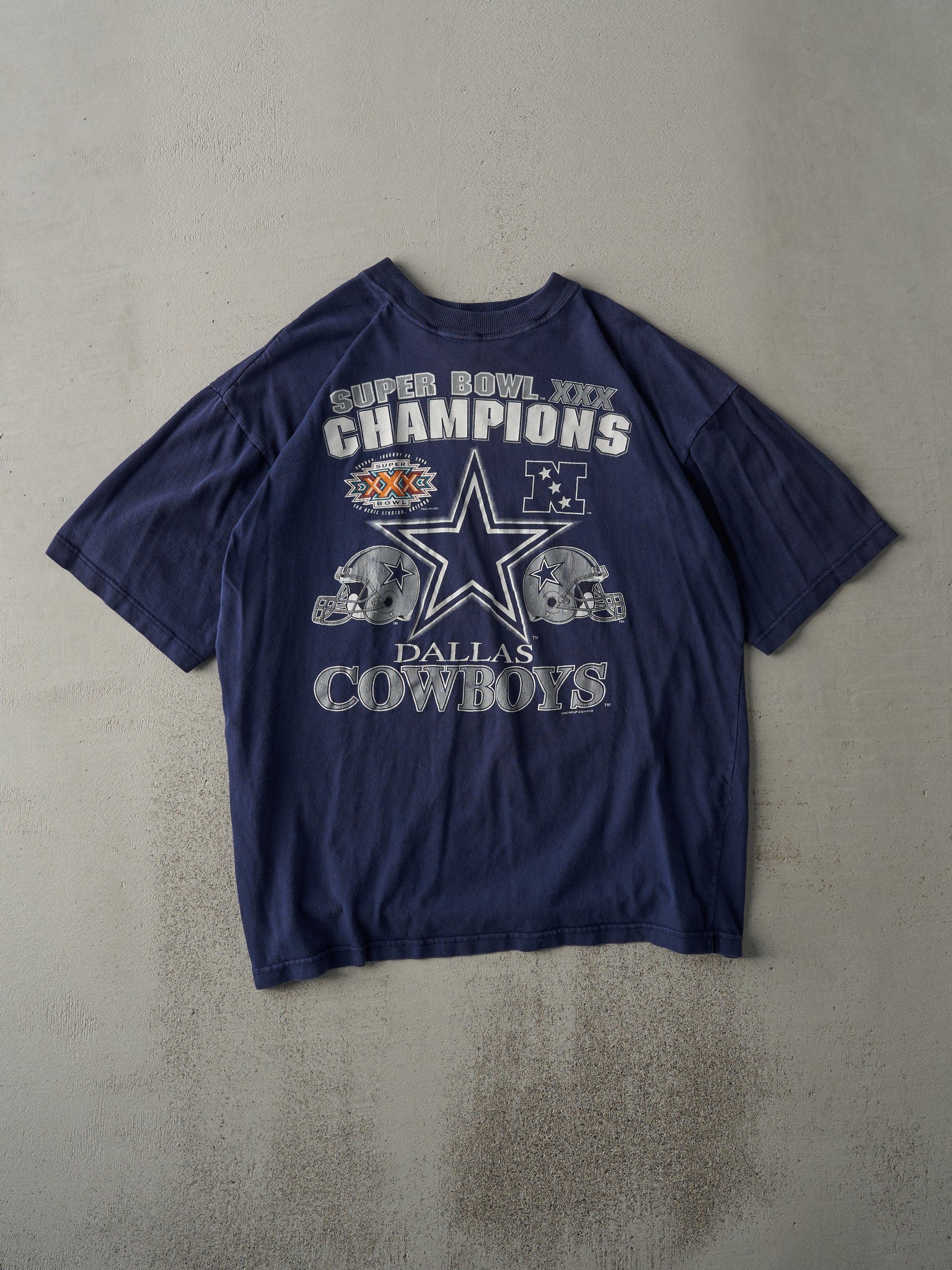 Vintage 96' Navy Dallas Cowboys Super Bowl Champions Tee (M)