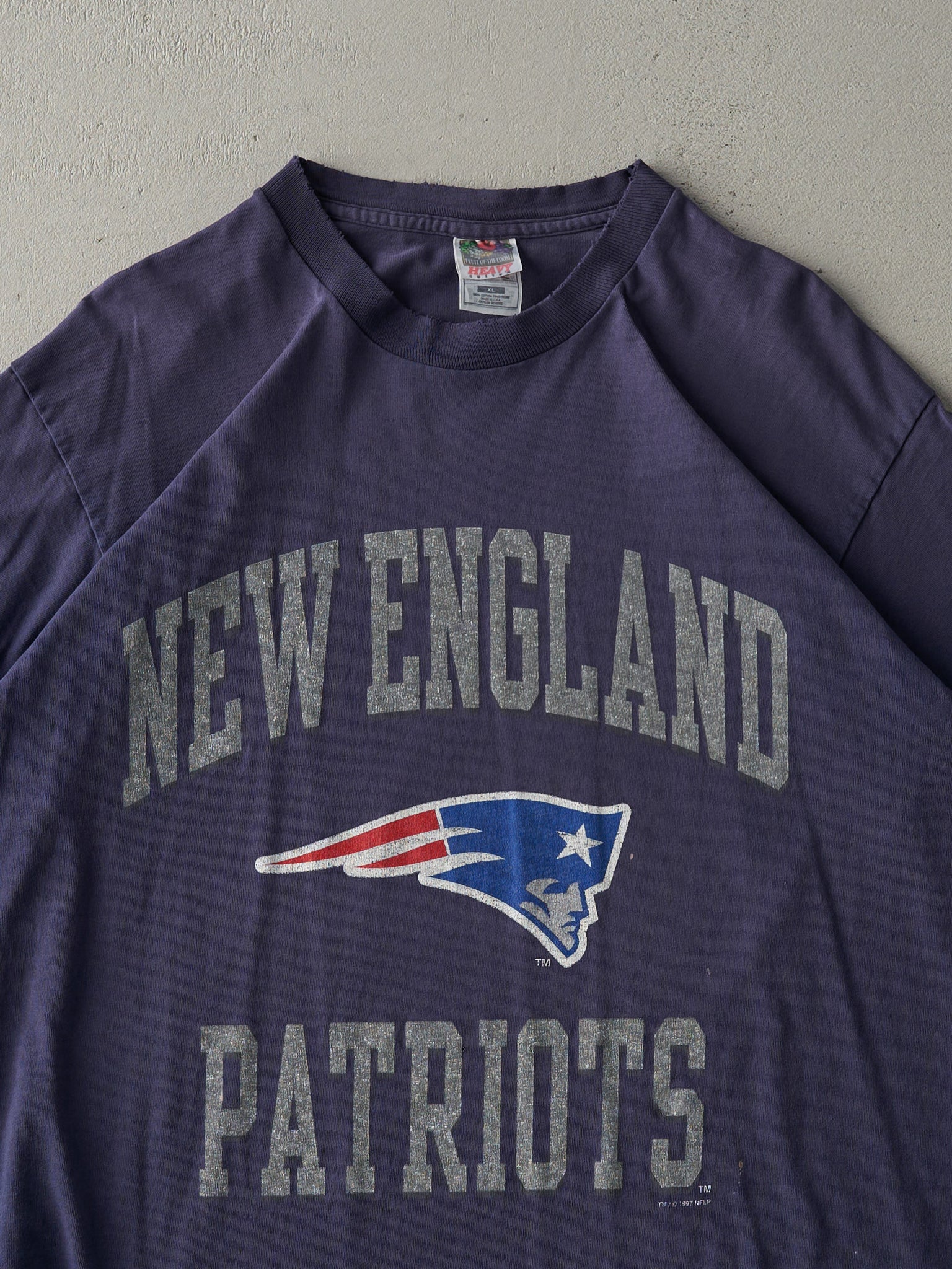 Vintage 97' Navy New England Patriots Tee (M)