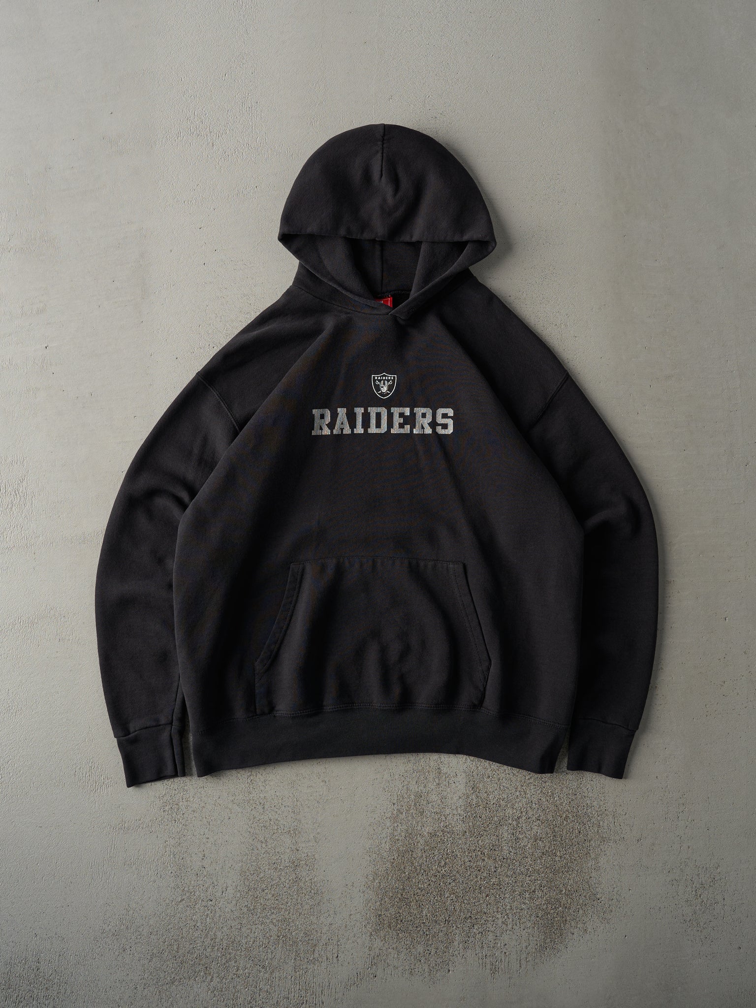 Vintage 90s Black Oakland Raiders Hoodie (L)