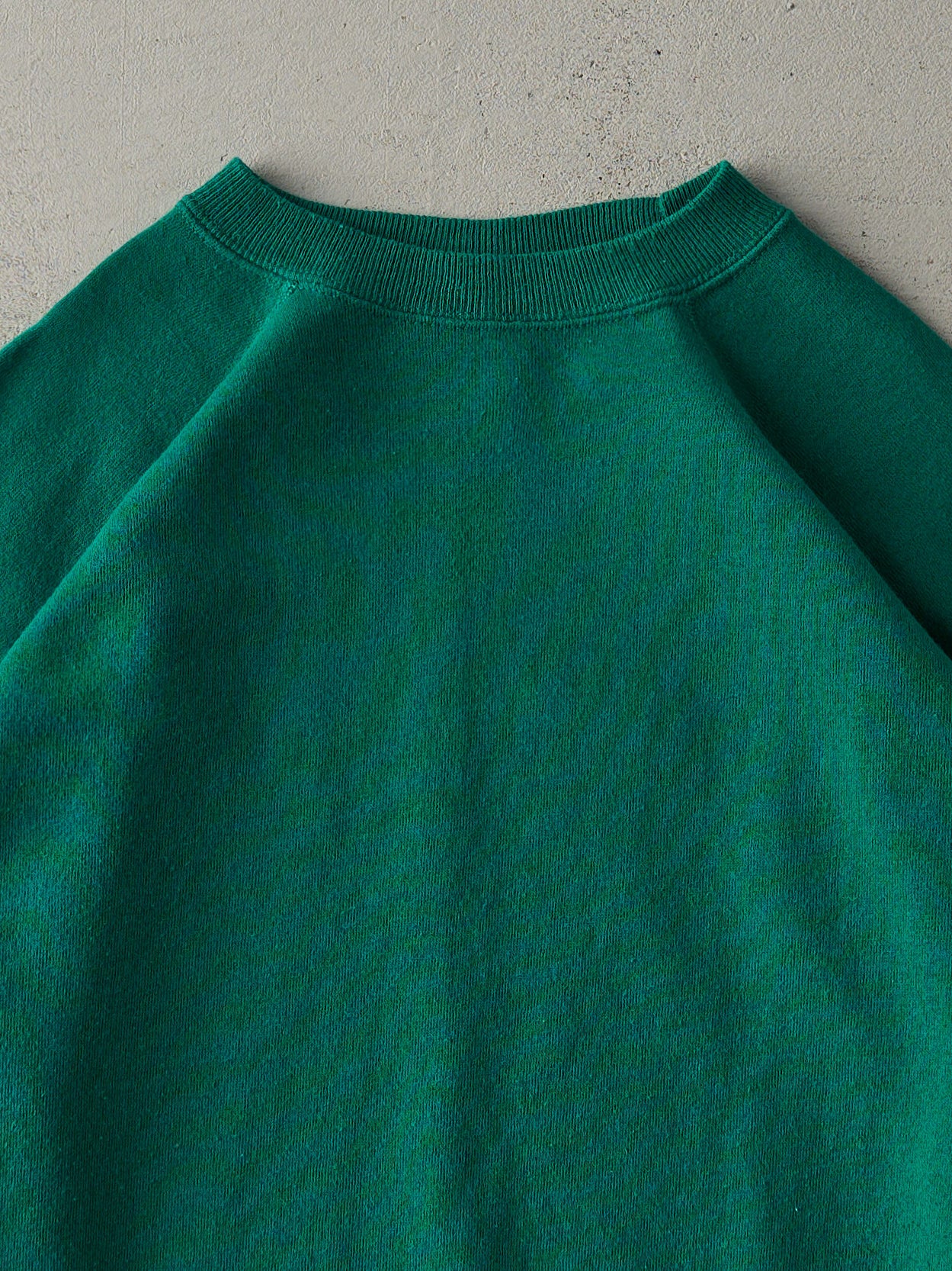 Vintage 80s Bright Green Blank Crewneck (L)