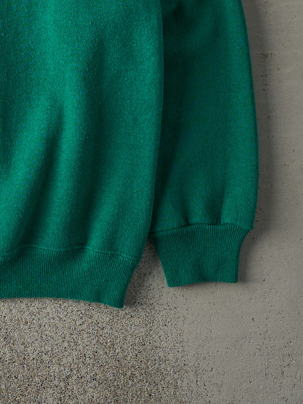 Vintage 80s Bright Green Blank Crewneck (L)