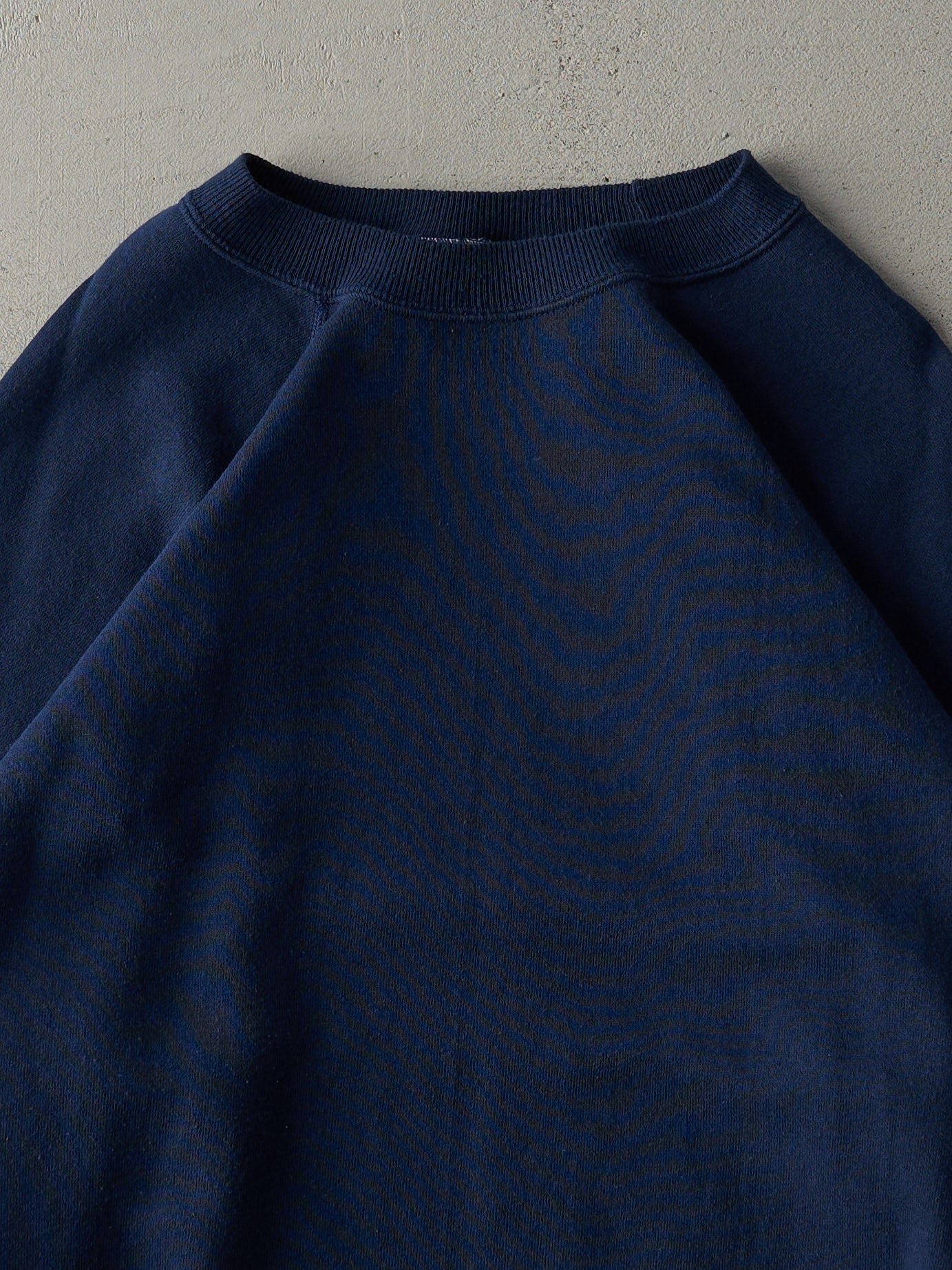 Vintage 90s Navy Blue Blank Crewneck (M)