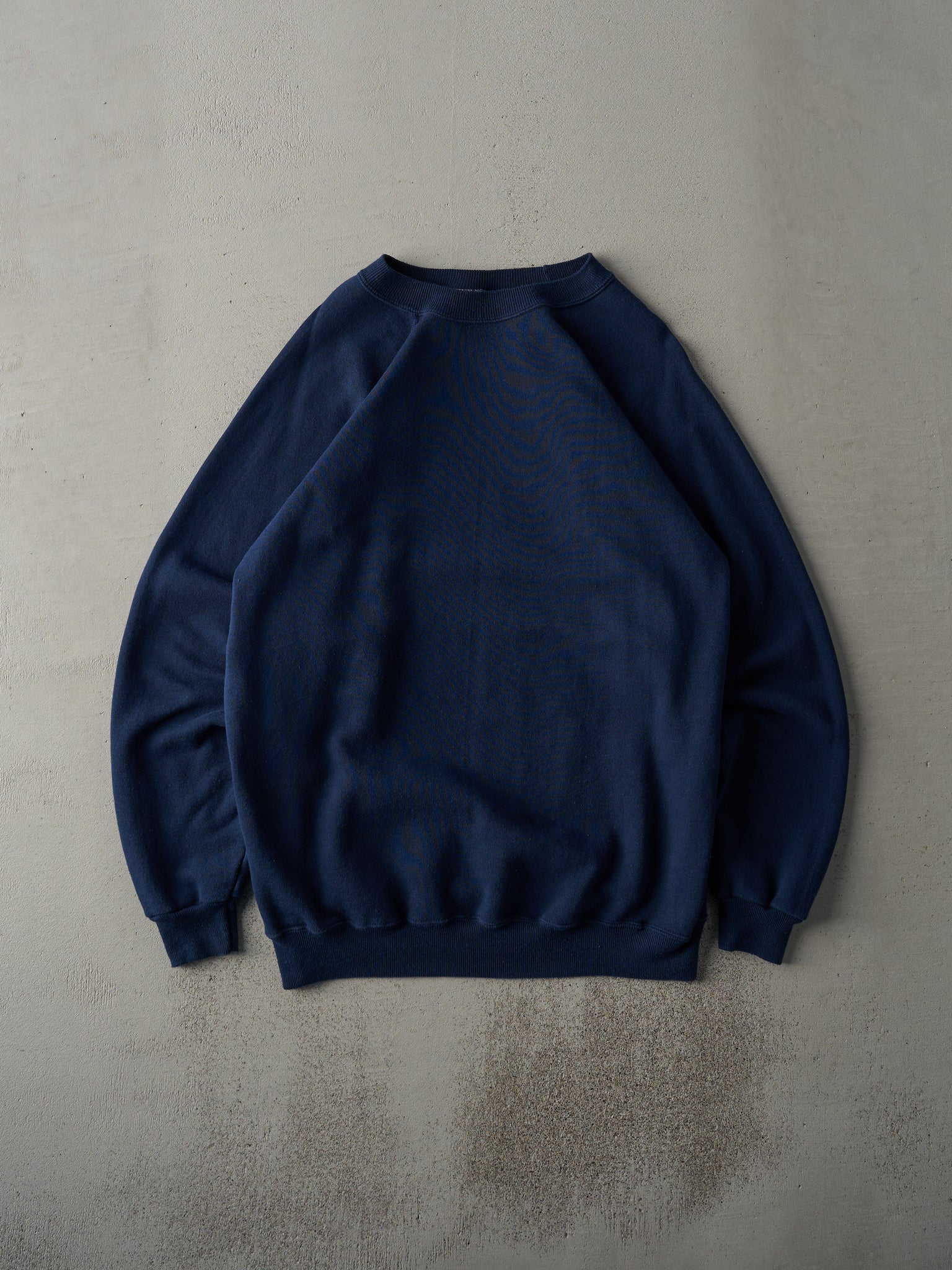 Vintage 90s Navy Blue Blank Crewneck (M)