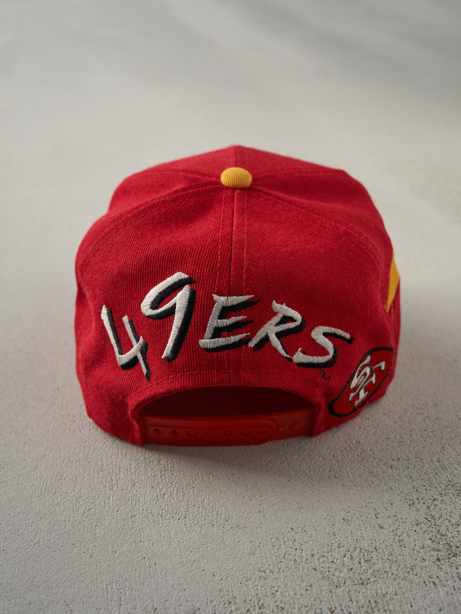 Vintage 90s Red San Francisco 49ers Embroidered Snapback Hat