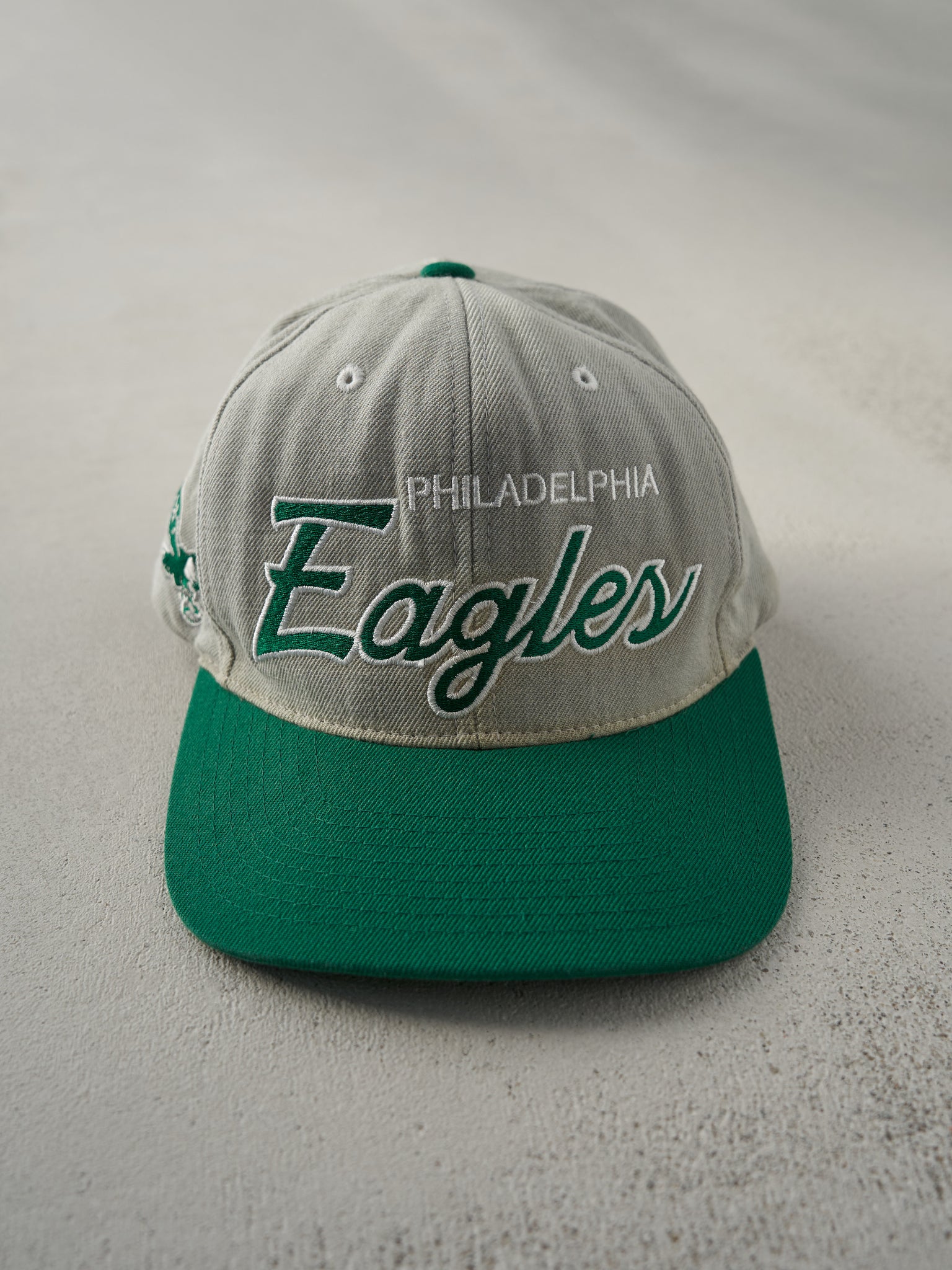 Vintage Green Philadelphia Eagles Embroidered Snap Back Hat