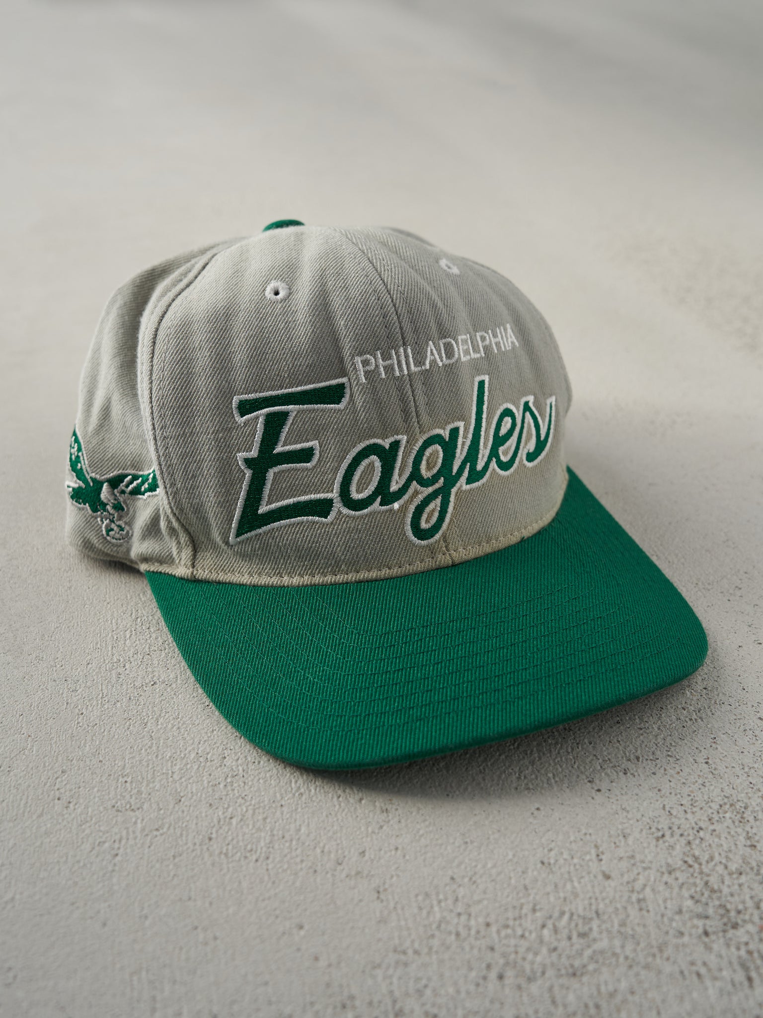 Vintage Green Philadelphia Eagles Embroidered Snap Back Hat