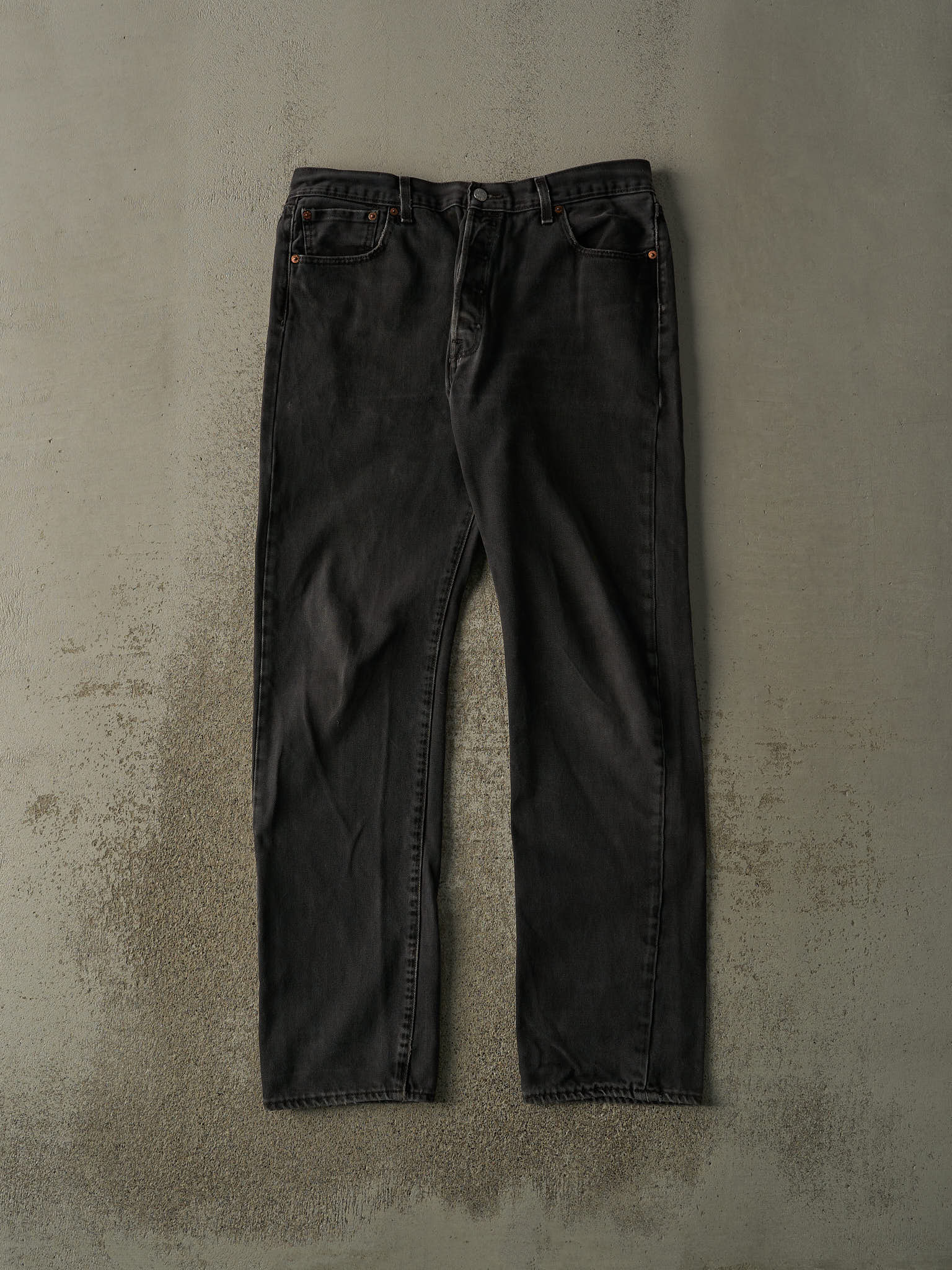 Vintage Y2K Faded Black Levi's 501 Denim Pants (35x33)