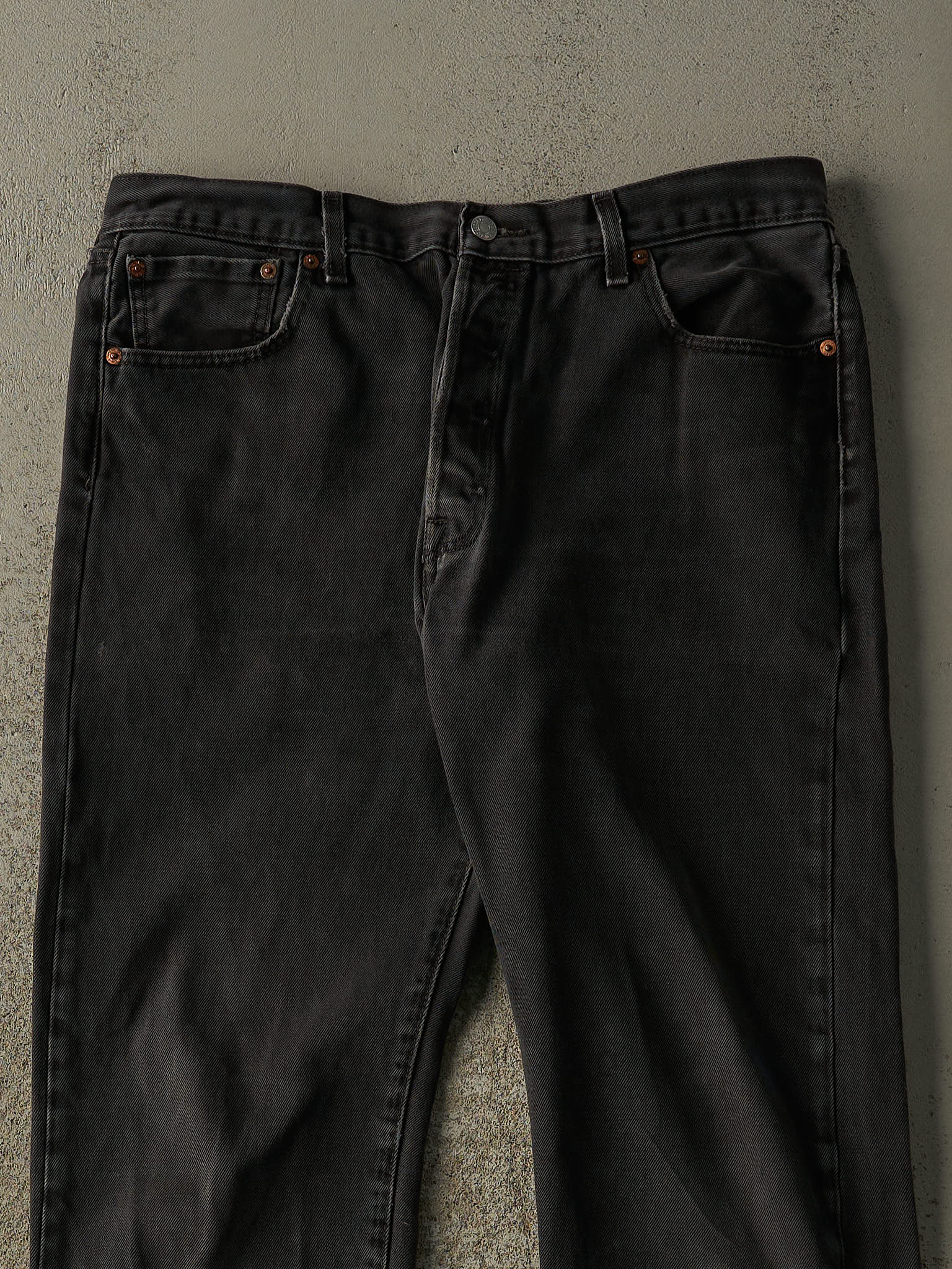 Vintage Y2K Faded Black Levi's 501 Denim Pants (35x33)
