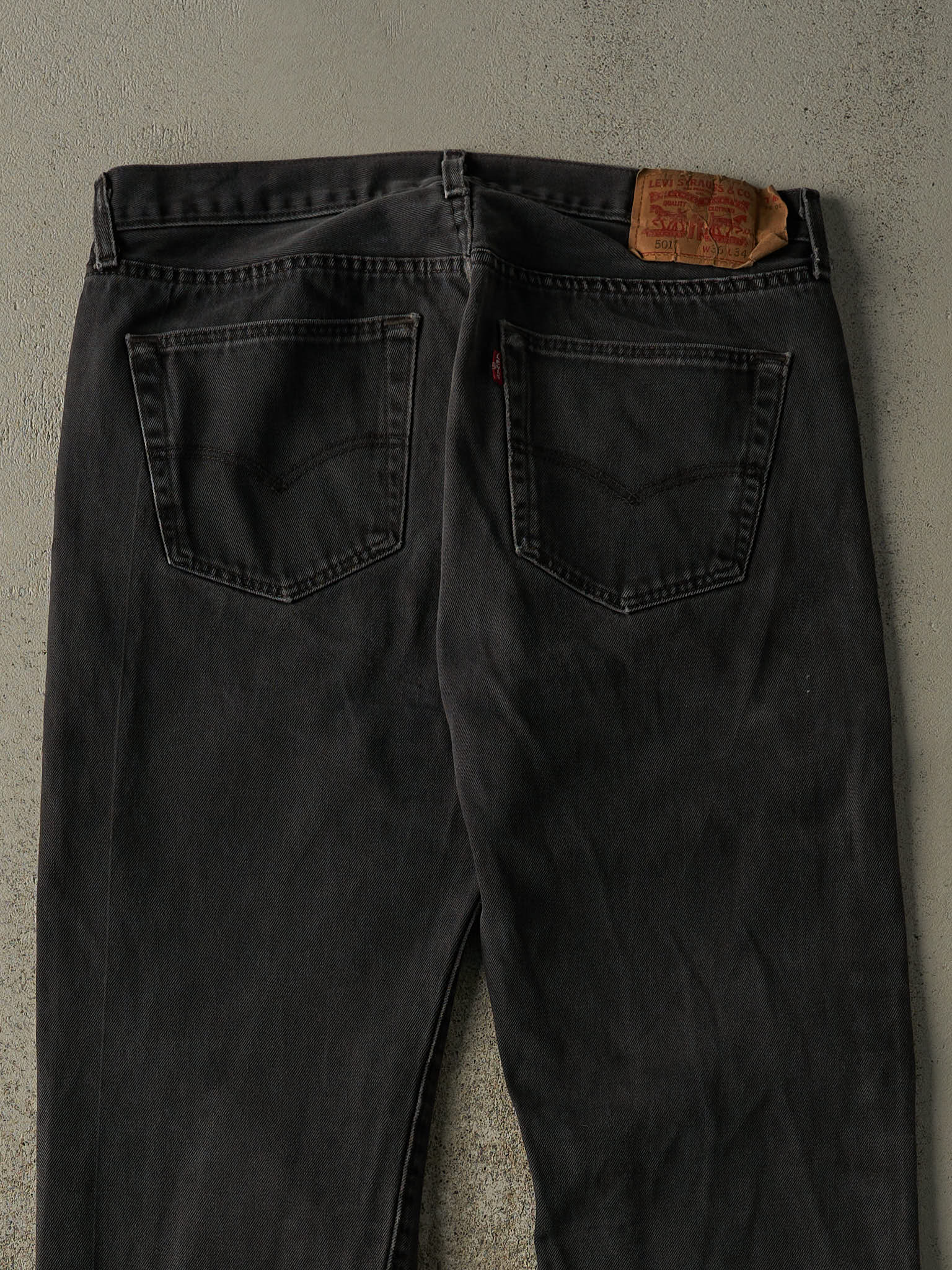 Vintage Y2K Faded Black Levi's 501 Denim Pants (35x33)