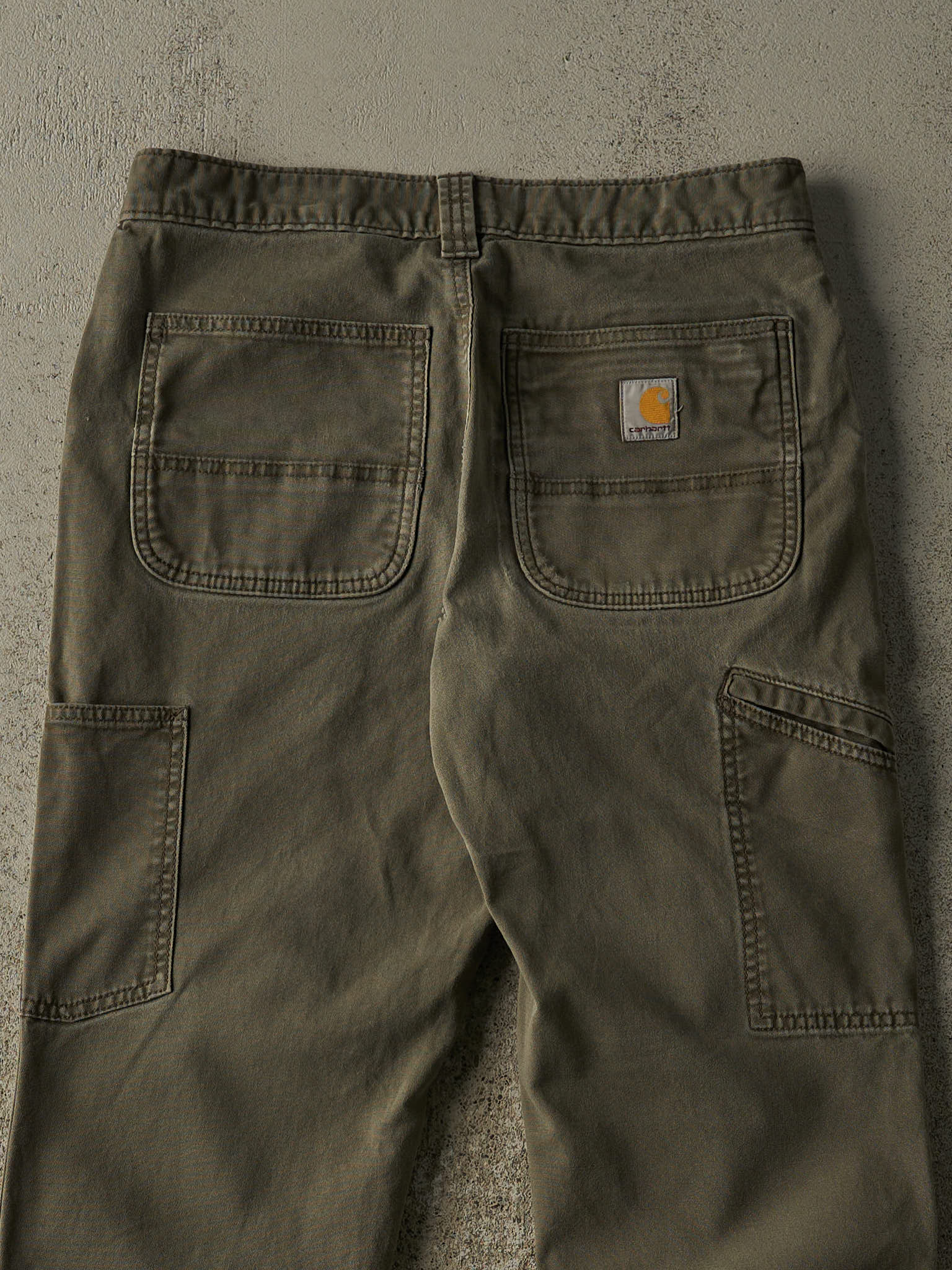 Vintage Y2K Green Carhartt Double Knee Work Pants (30x31)