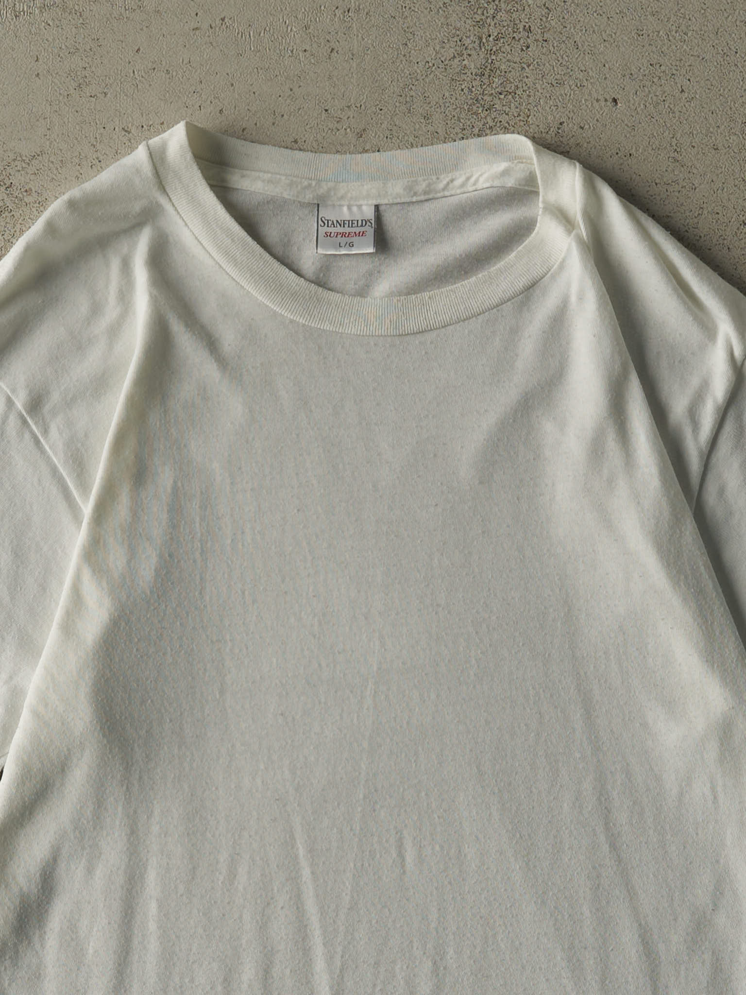 Vintage 90s White Blank Single Stitch Tee (S/M)
