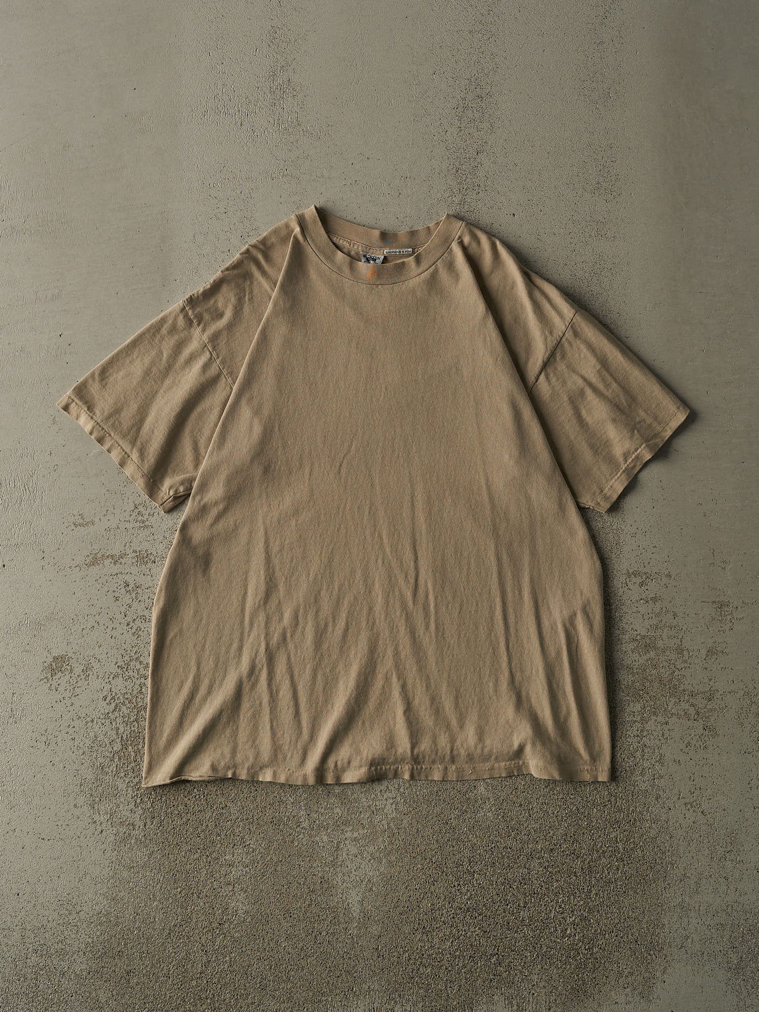 Vintage 90s Beige Blank Tee (L/XL)