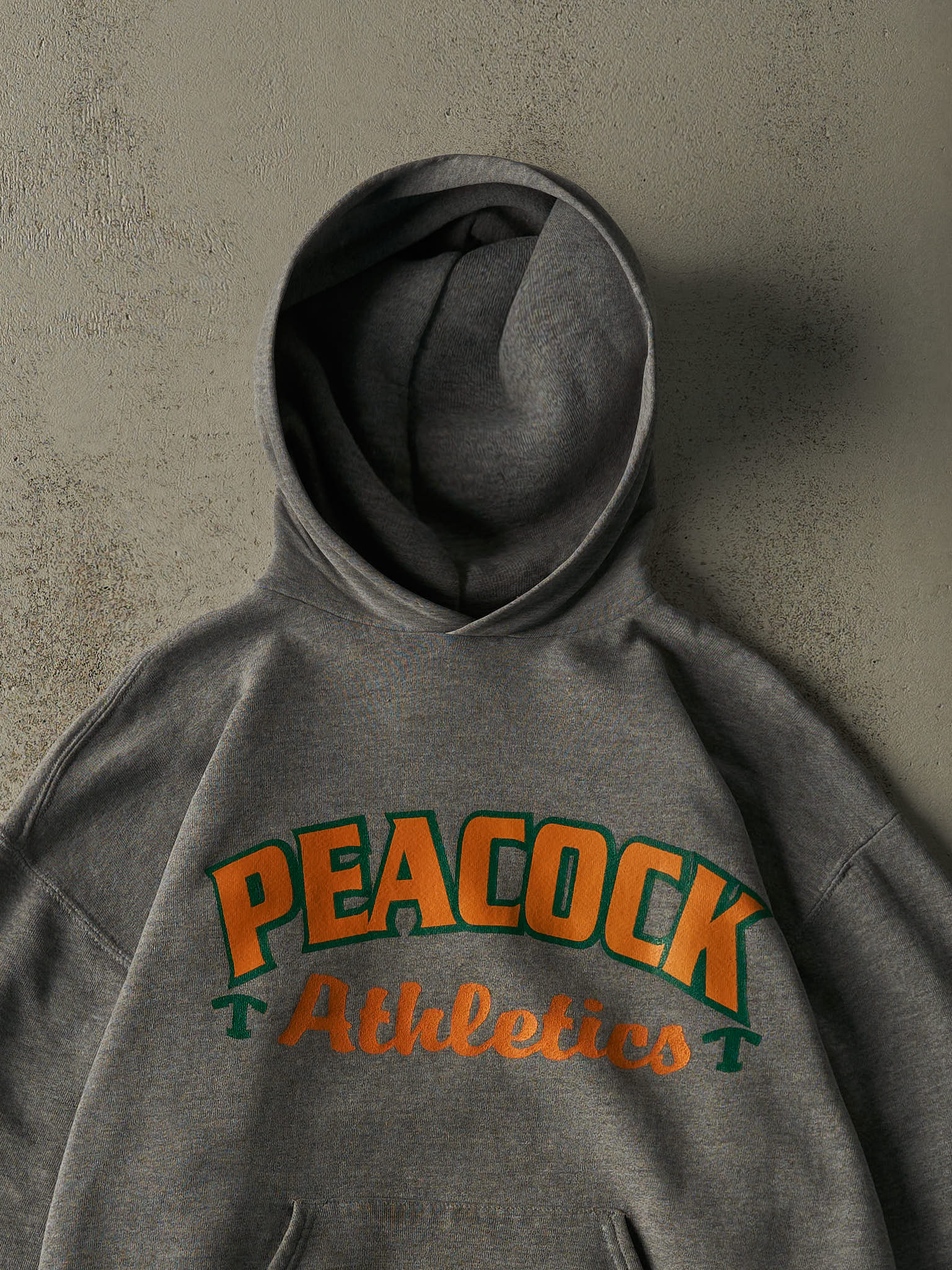 Vintage 90s Grey Peacock Athletics Russell Athletics Hoodie (L)