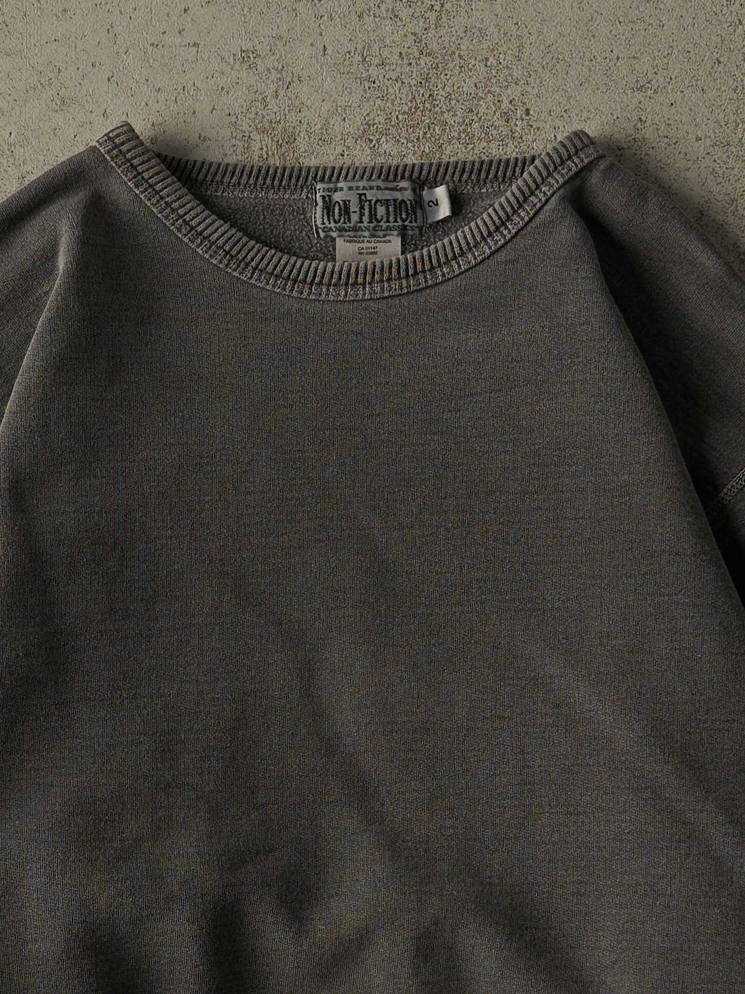 Vintage 90s Charcoal Grey Blank Crewneck (L/XL)